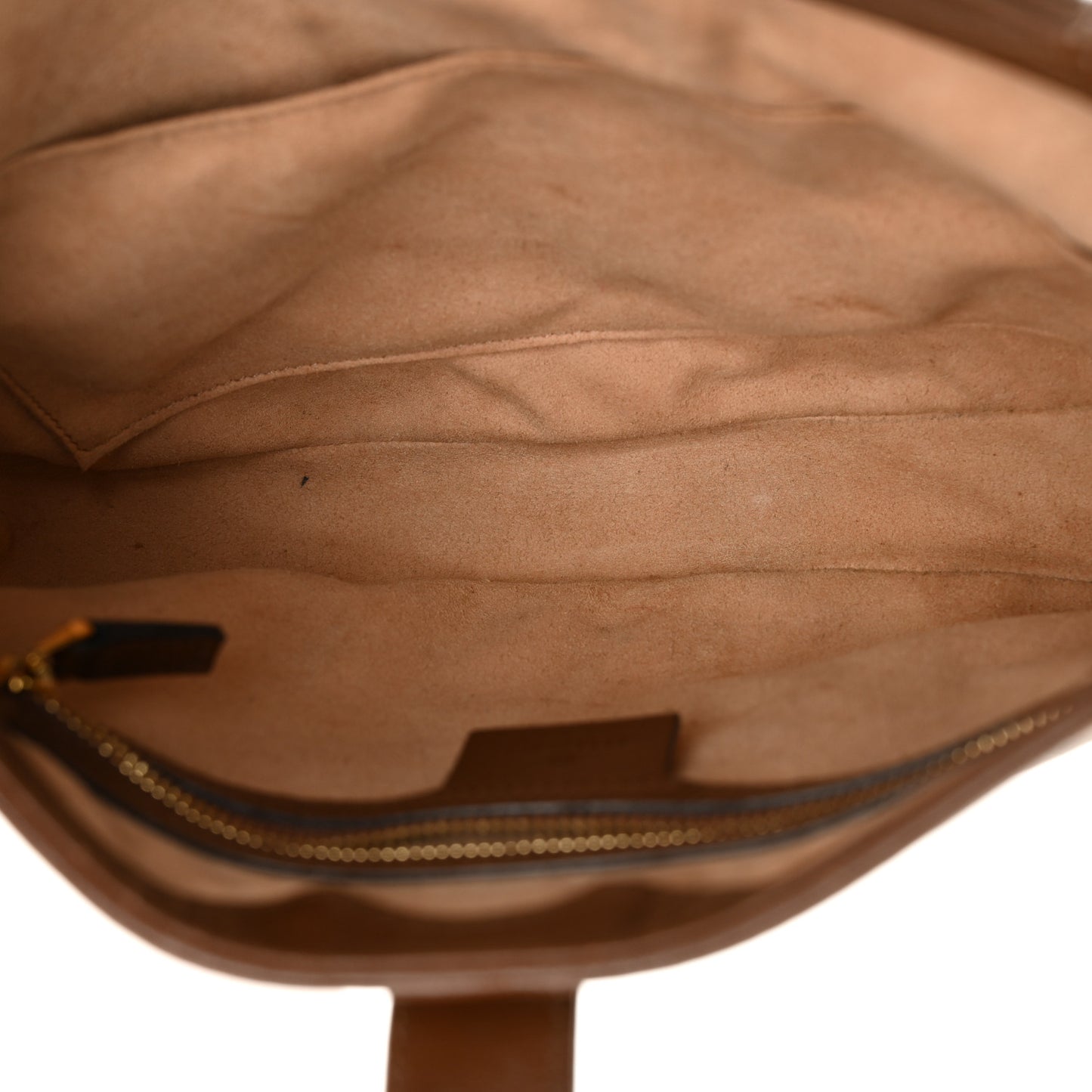 GG Supreme Monogram Azalea Calfskin Web Small Jackie 1961 Hobo Beige Ebony Brown Sugar