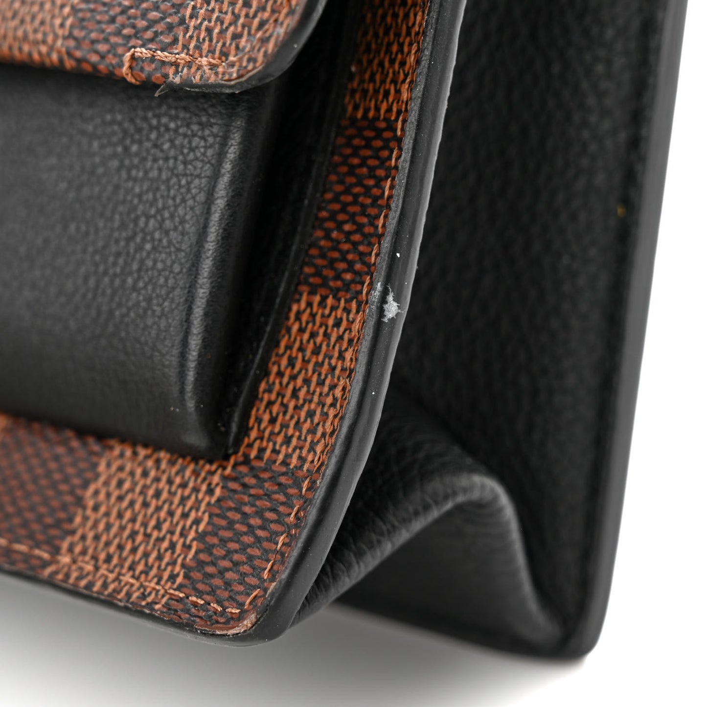 Damier Ebene Vavin Chain Wallet Black