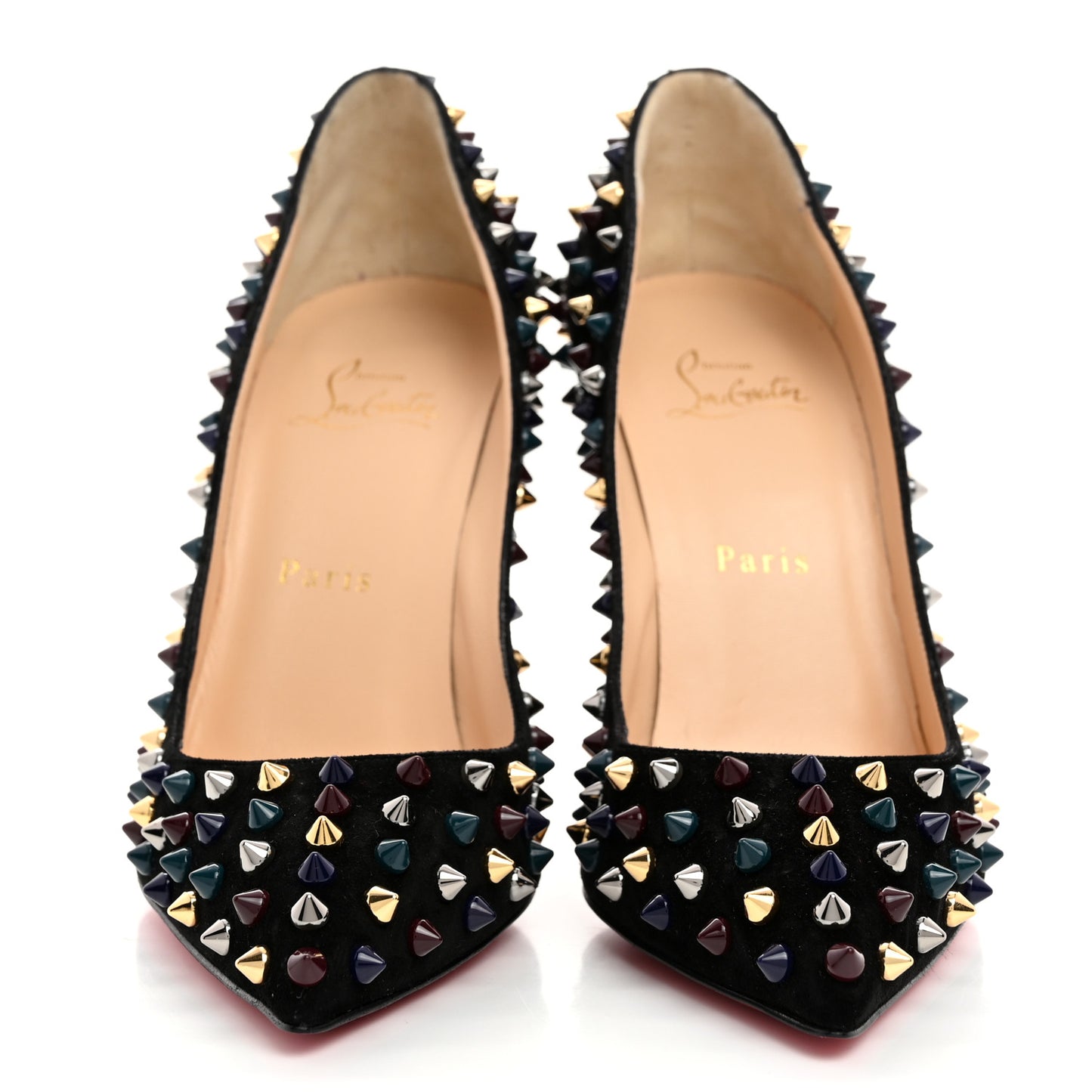 Velvet Follies Spikes 120 Pumps 39 Black Multicolor