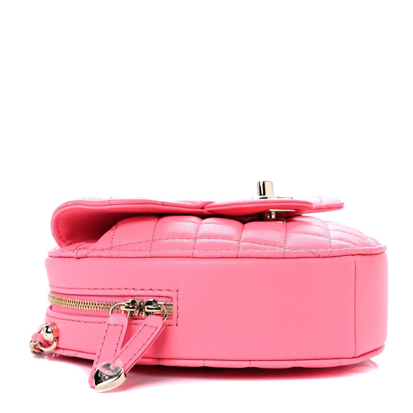Lambskin Quilted CC In Love Heart Bag Pink