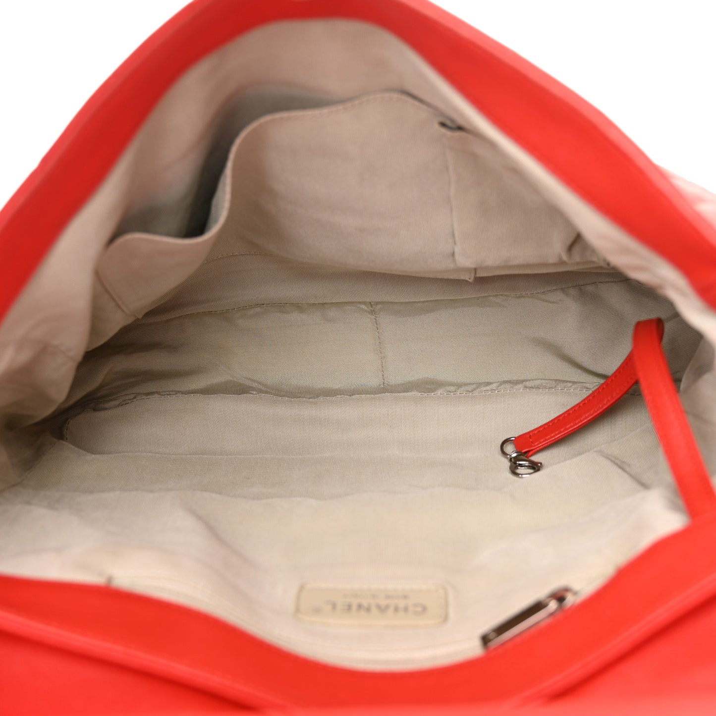 Washed Lambskin Quilted Maxi Chain Around Flap Red