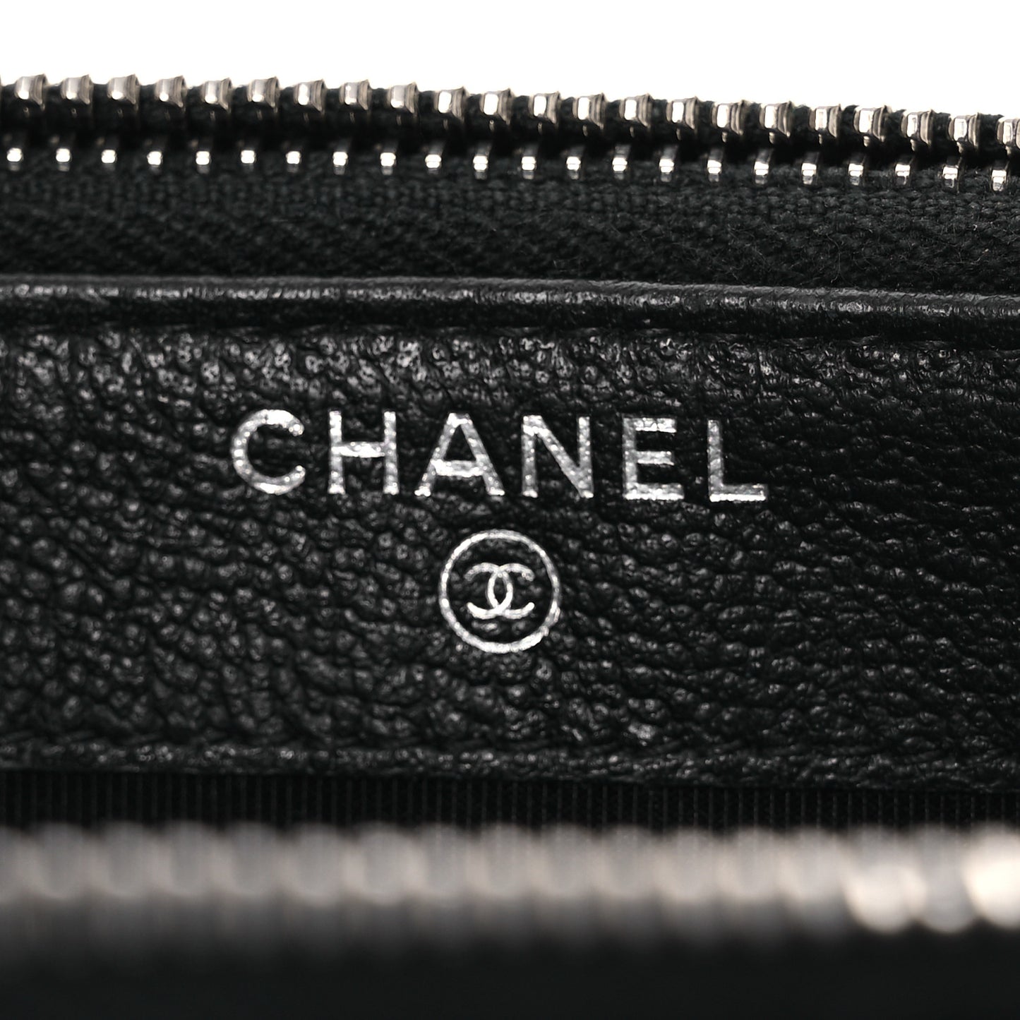 Goatskin Quilted CC Box Clutch With Chain Black