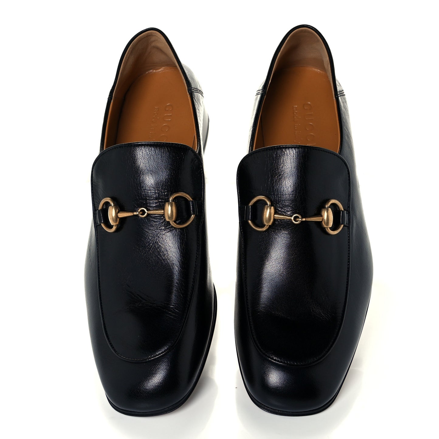 Goatskin Mens Horsebit Loafers 8.5 Black