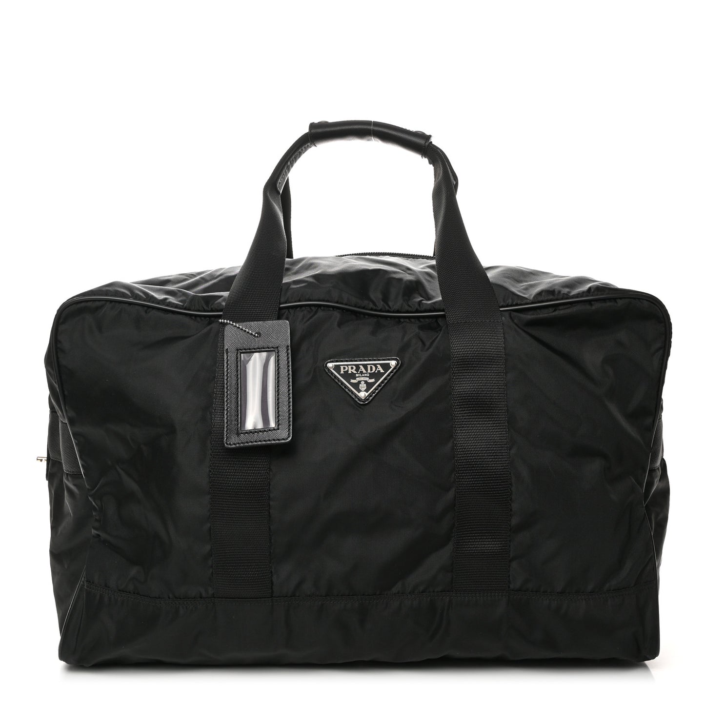 Tessuto Nylon Saffiano Viaggio Carry On Travel Bag Black