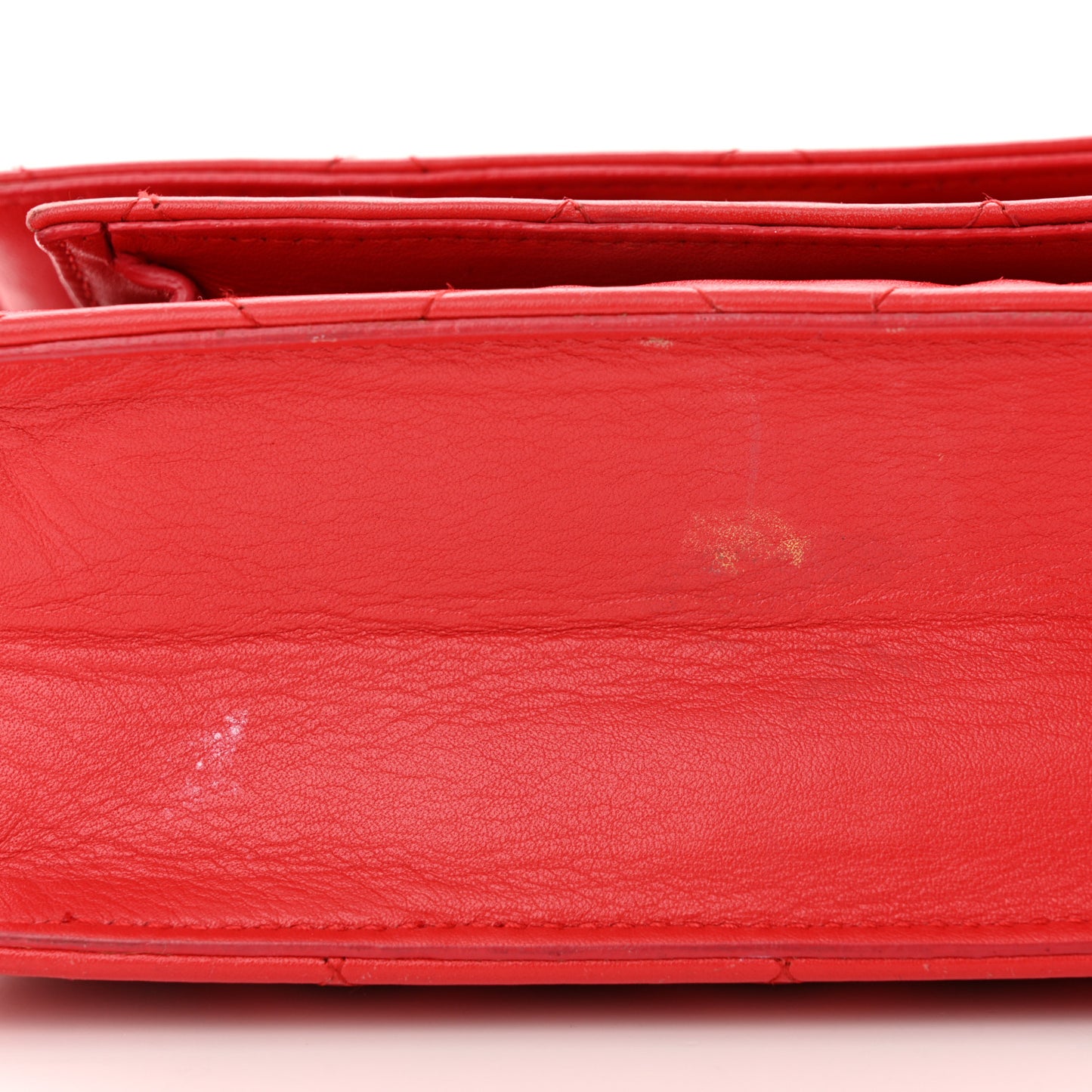Nappa Calfskin Quilted XS Sharp Top Handle Bag Bright Red