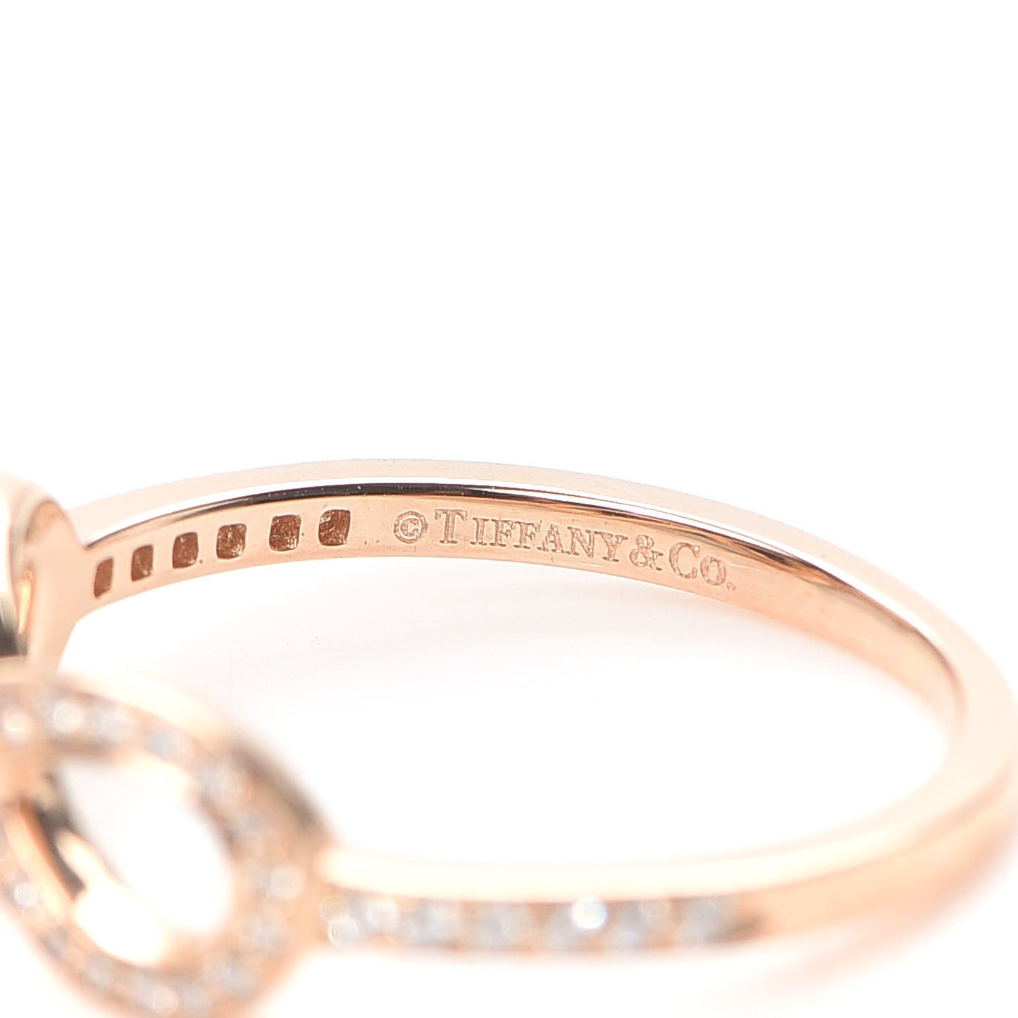 18K Rose Gold Diamond Infinity Ring 52 6