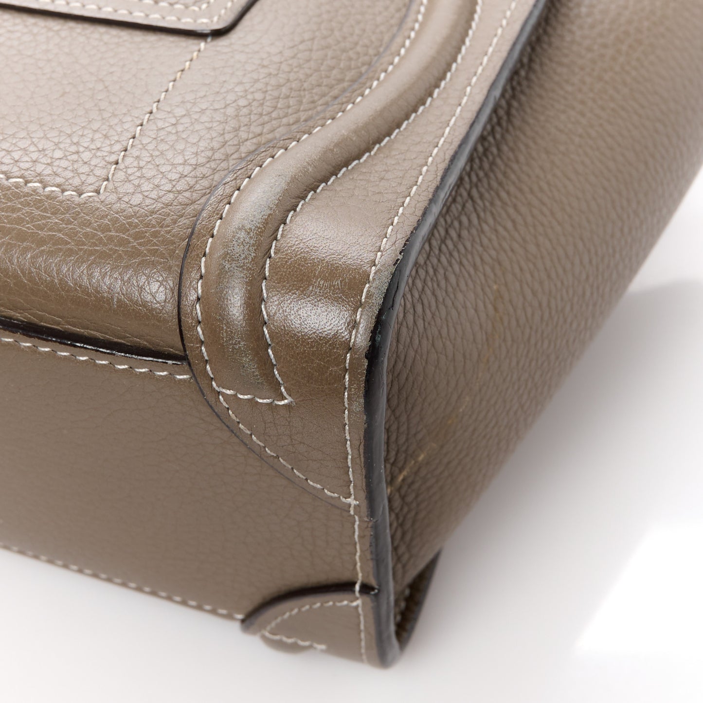 Drummed Calfskin Nano Luggage Souris