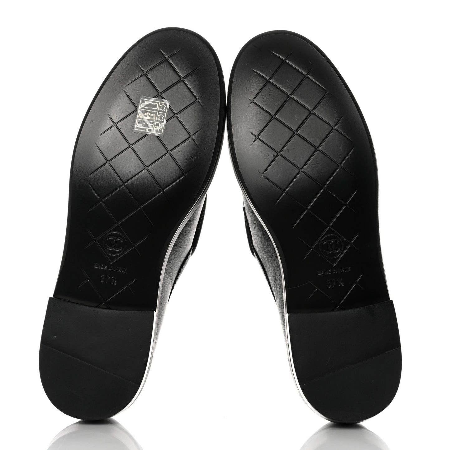 Lambskin Quilted CC Turnlock Loafers 37.5 Black