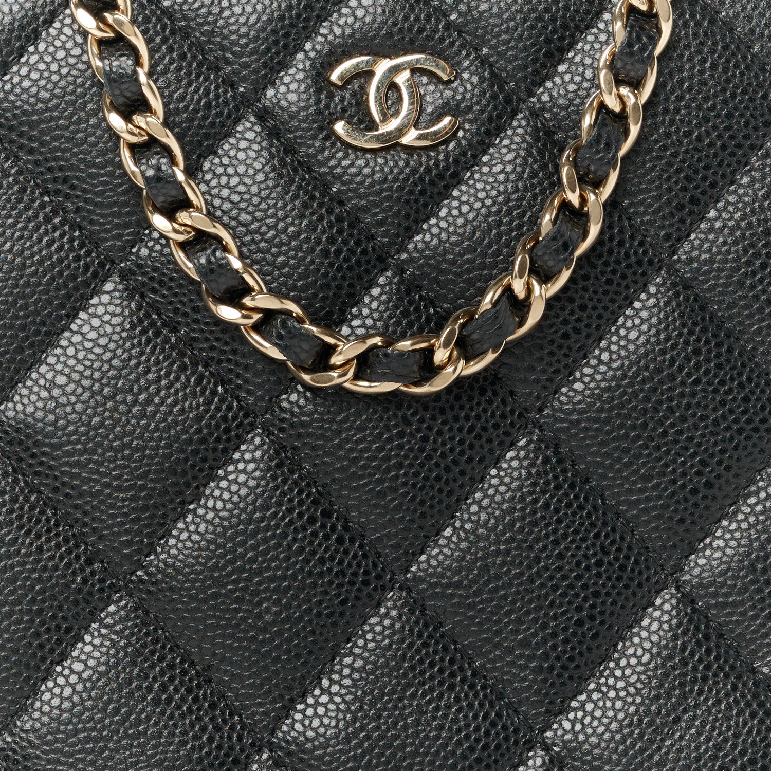 Chanel Caviar Quilted Classic Clutch with Chain Black 8 of 10