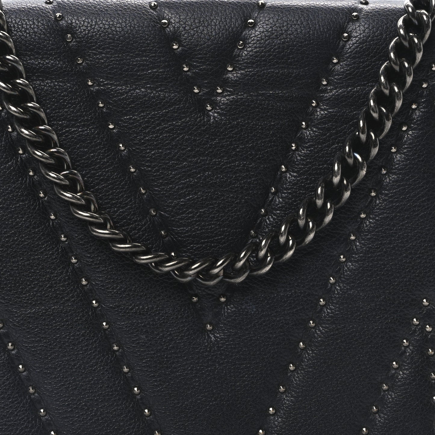 Calfskin Stud Disco Flap Crossbody Bag Black