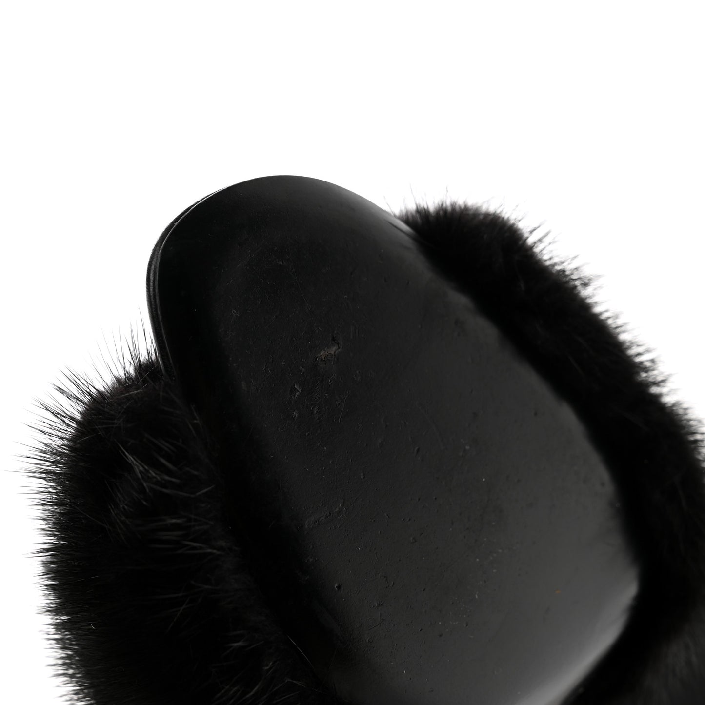 Mink Calfskin Roy Mule Sandals 39 Black
