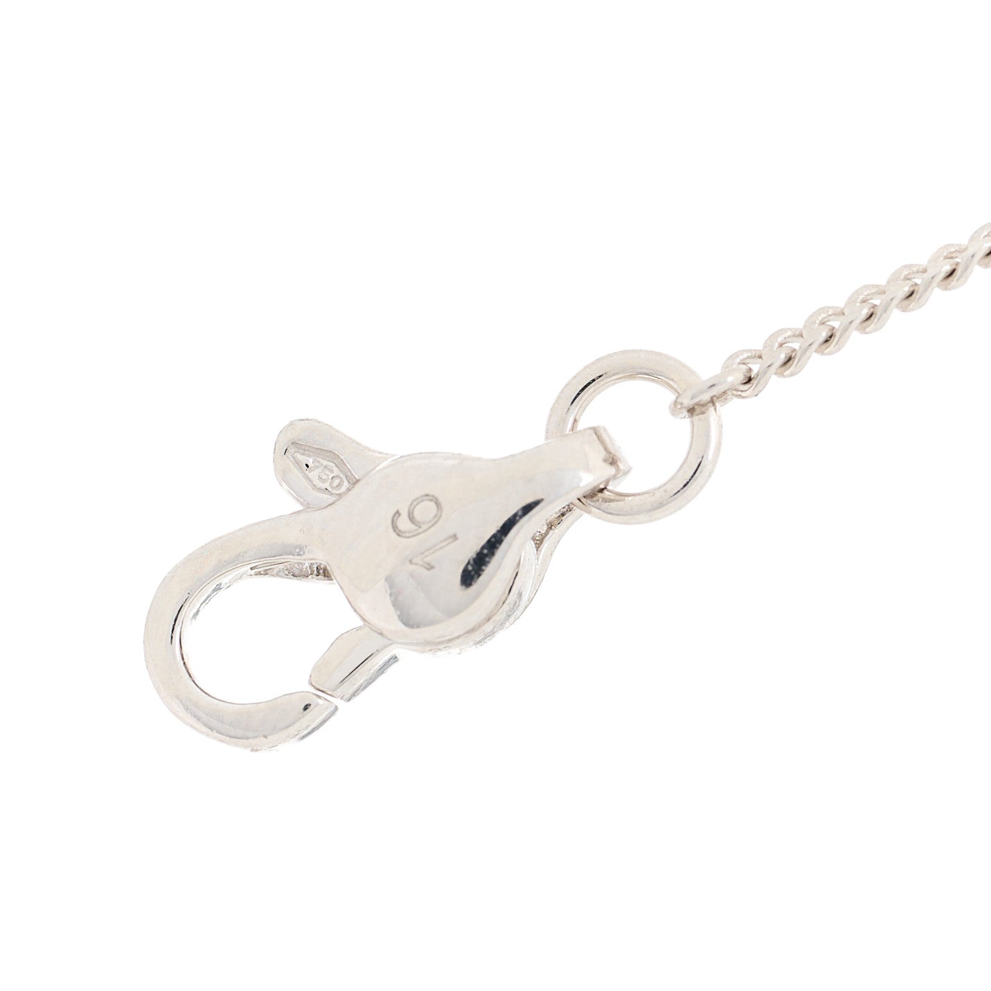 18K White Gold Diamond Heart GG Station Bracelet