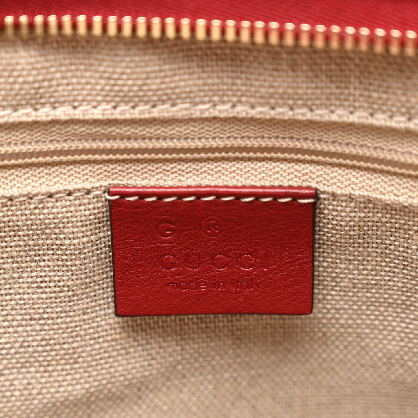 Microguccissima Flat Crossbody Red