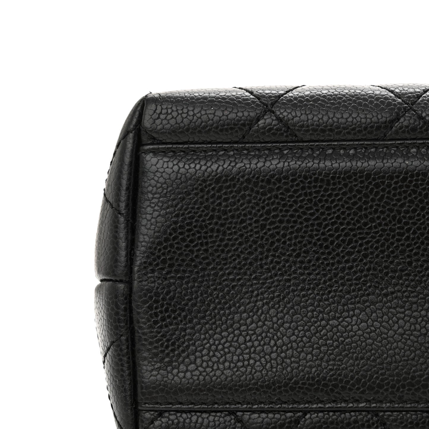 Caviar Quilted Jumbo Kelly Flap Black