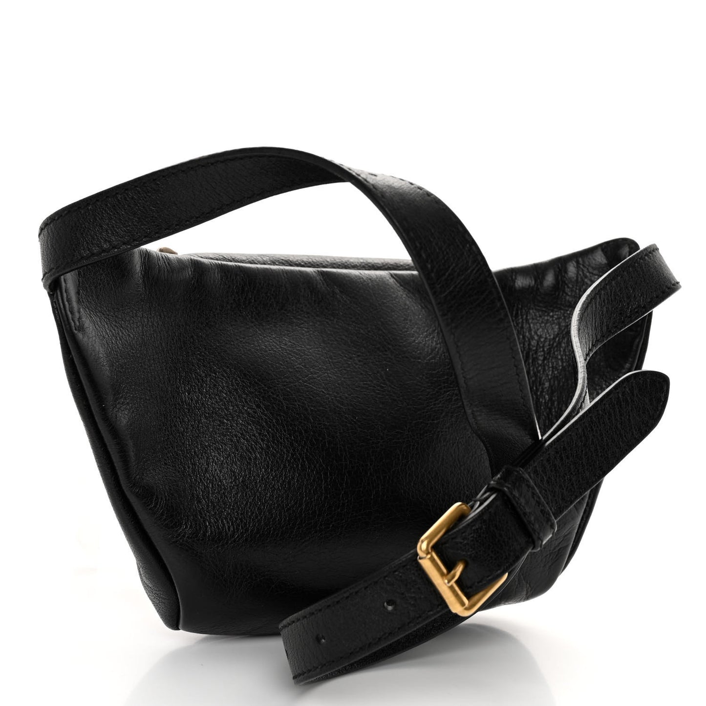 Calfskin Ophidia Studs Belt Bag Black