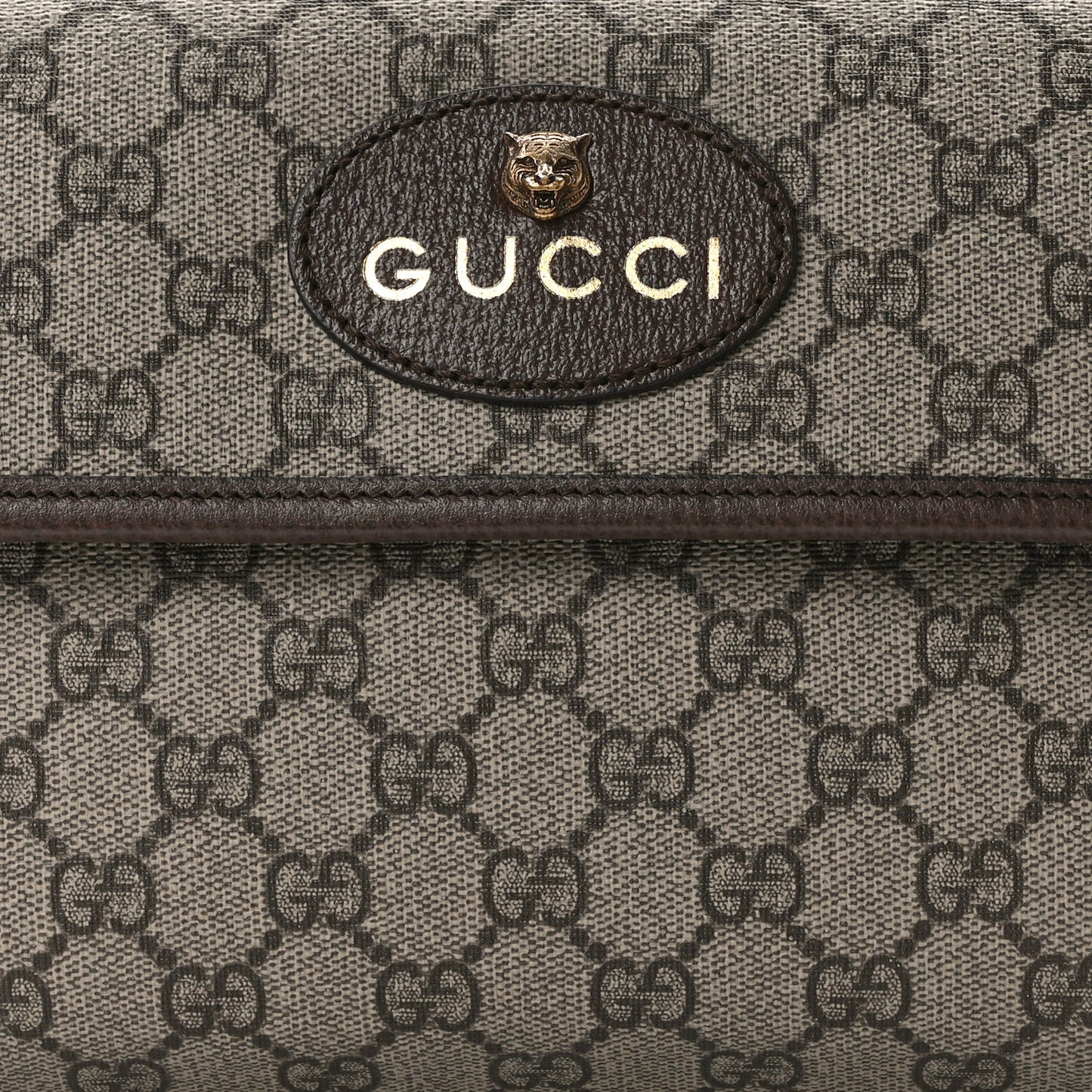 GG Supreme Monogram Neo Vintage Web Belt Bag Brown