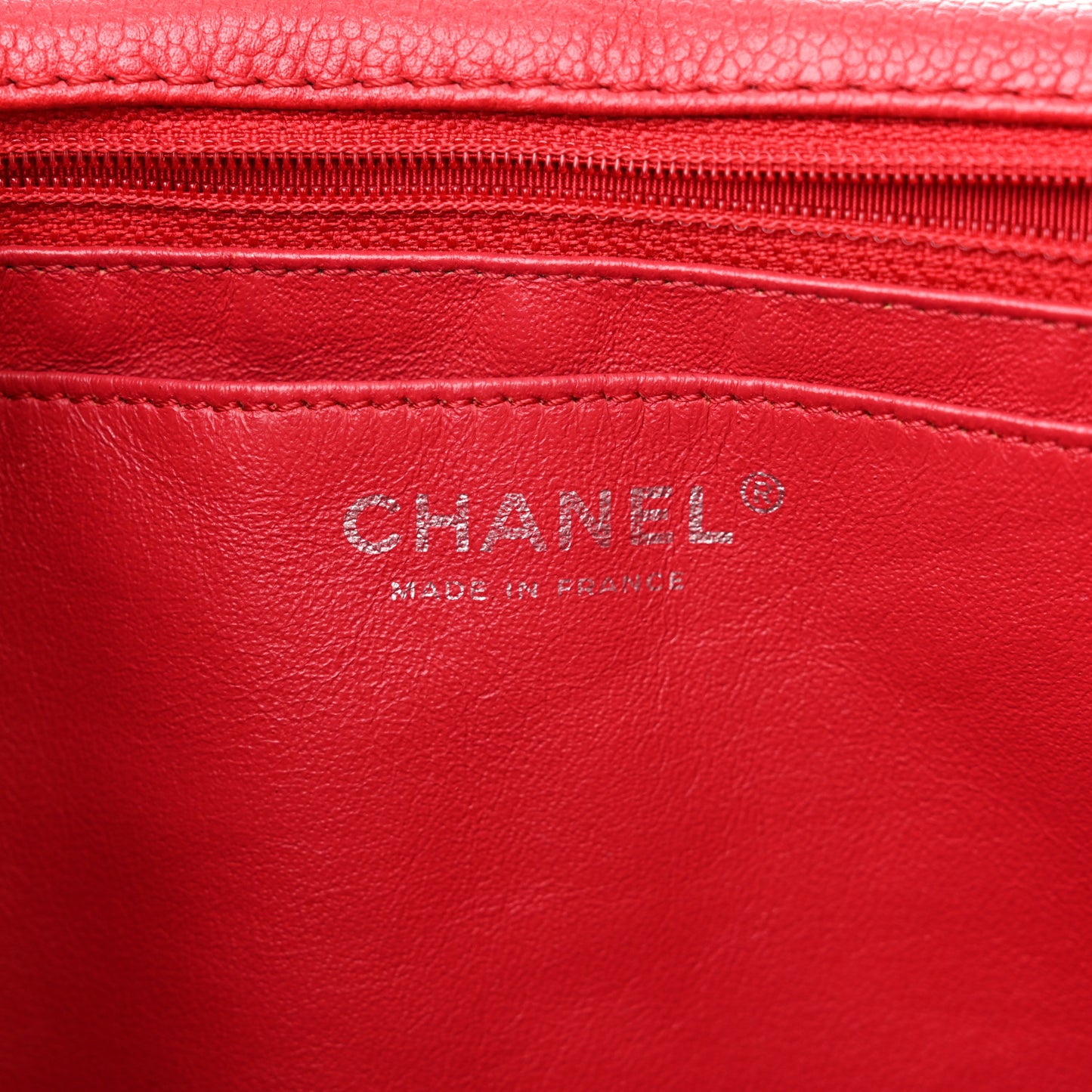 Washed Caviar Quilted Maxi Single Flap Fuchsia