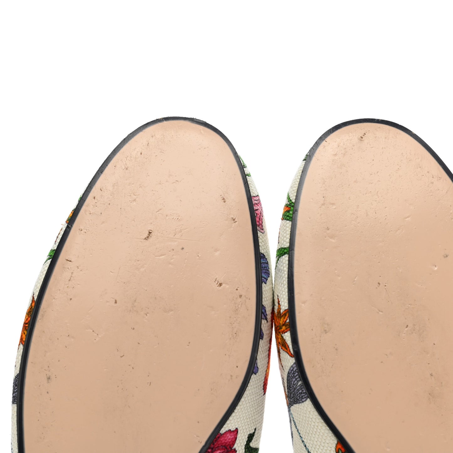 Canvas Flora Womens Princetown Slippers 37 White Multicolor