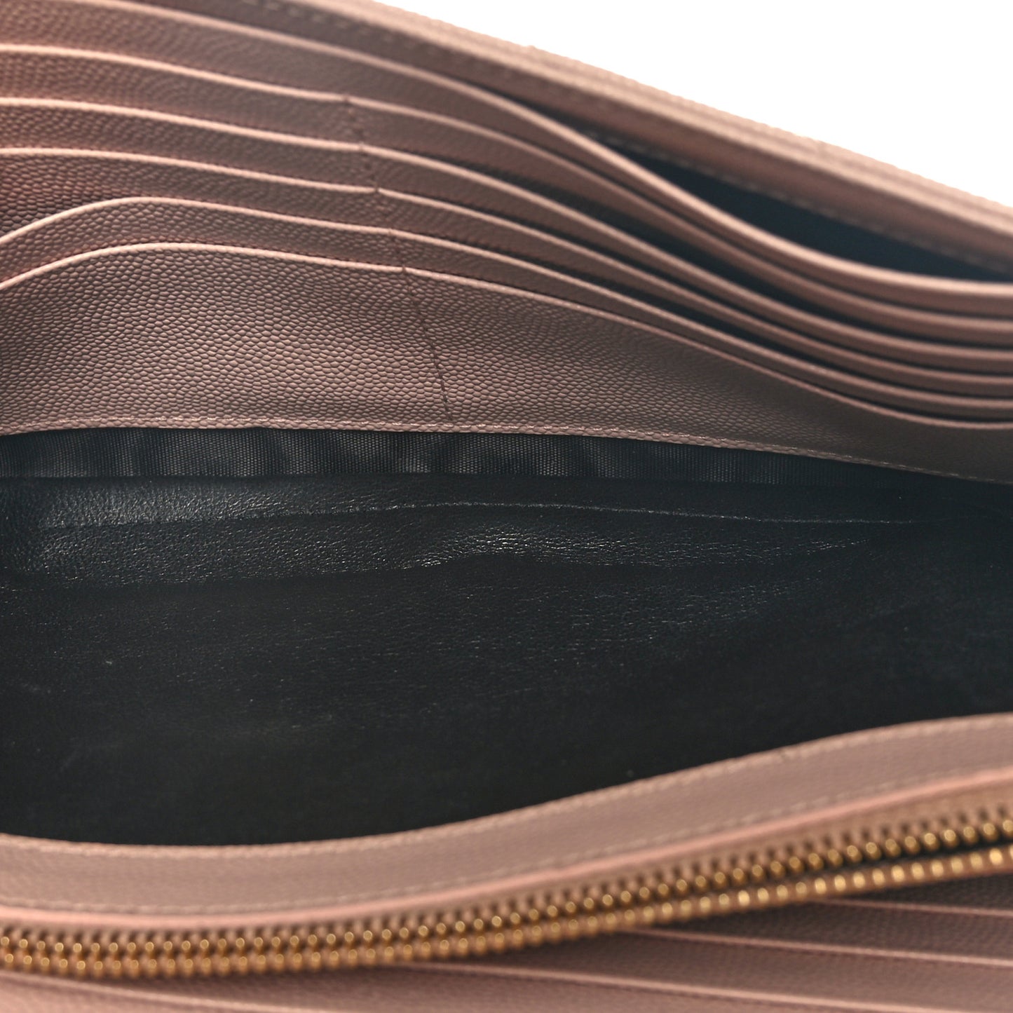 Grain De Poudre Matelasse Chevron Monogram Chain Wallet Rose Antic