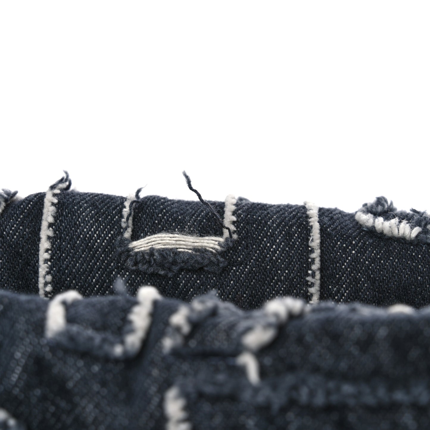 Denim Patchwork Quilted Chanel 22 Black