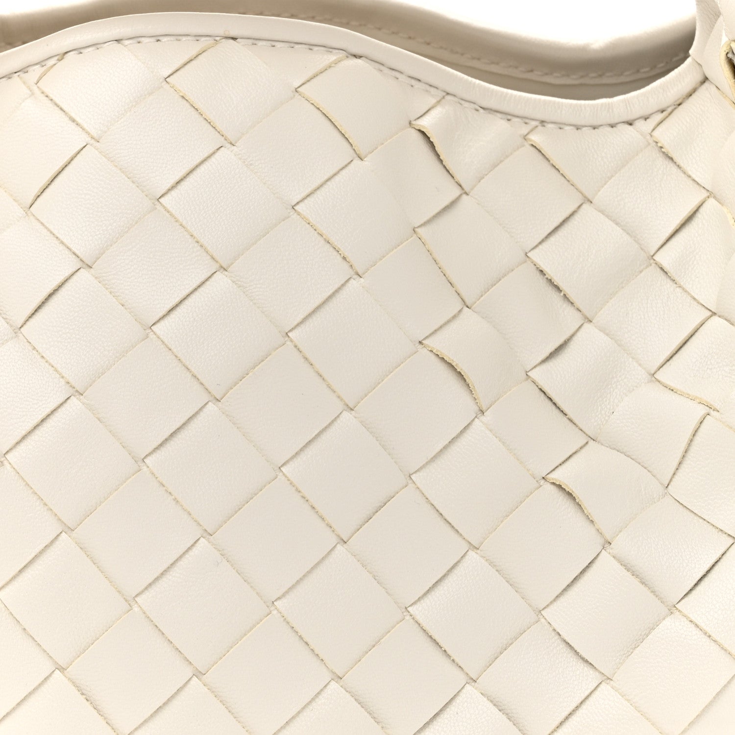 Bottega Veneta Calfskin Intrecciato Mini Hop White 8 of 10