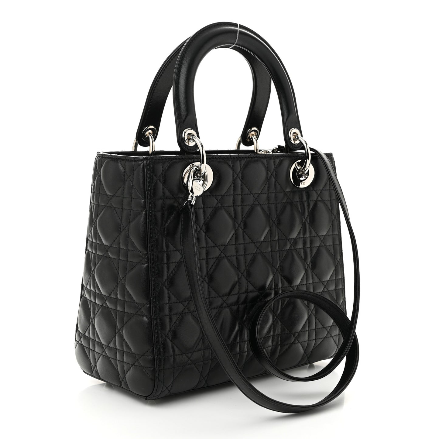 Lambskin Cannage Medium Lady Dior Black