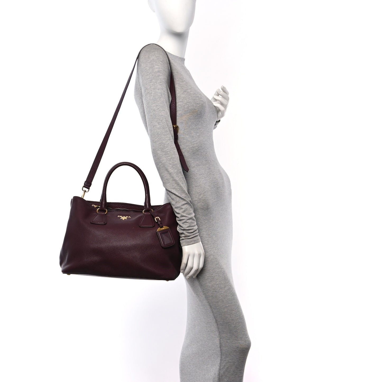 Vitello Daino Tote Granato