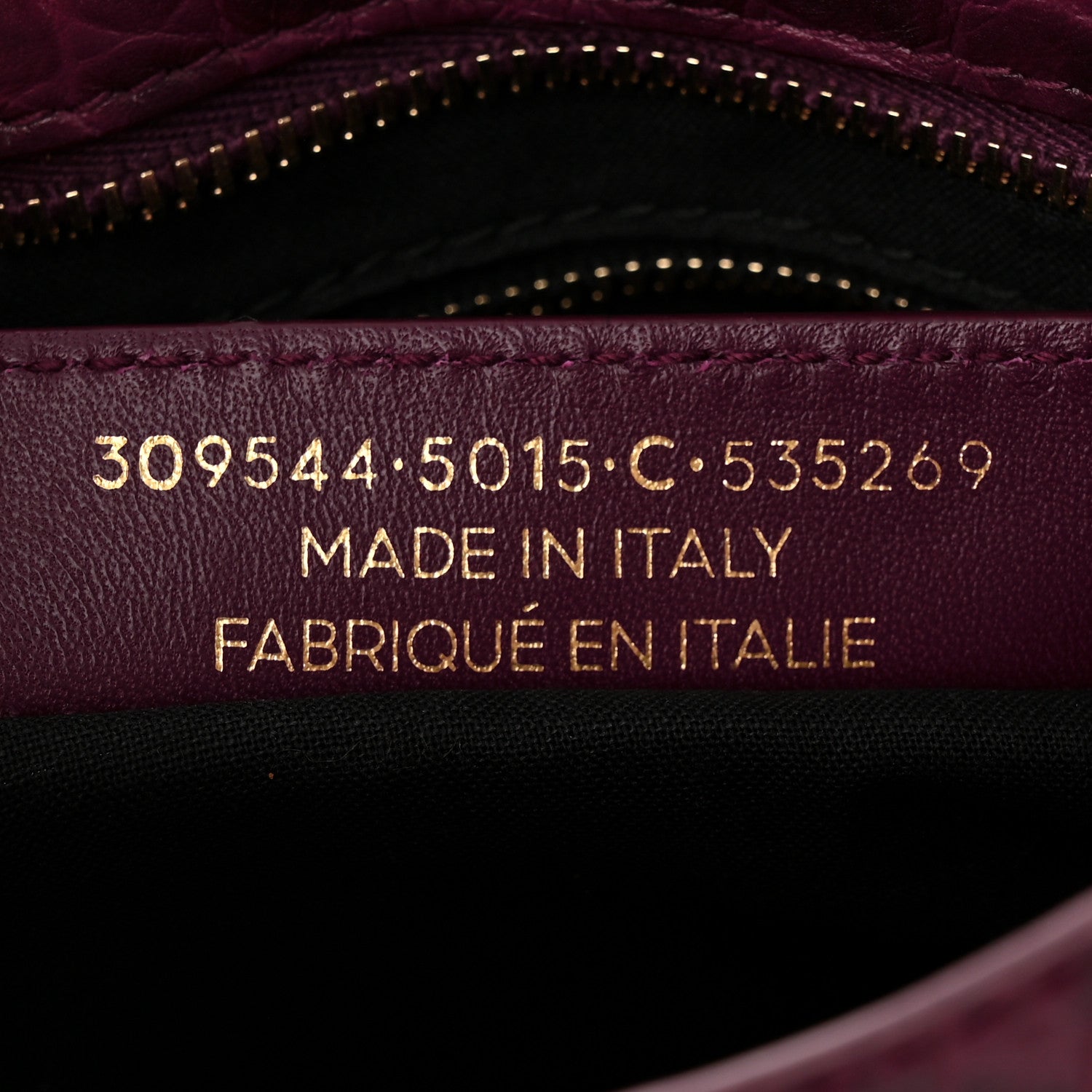 Balenciaga Calfskin Crocodile Embossed Giant 12 Gold Hardware Mini City Violet Prune 7 of 10