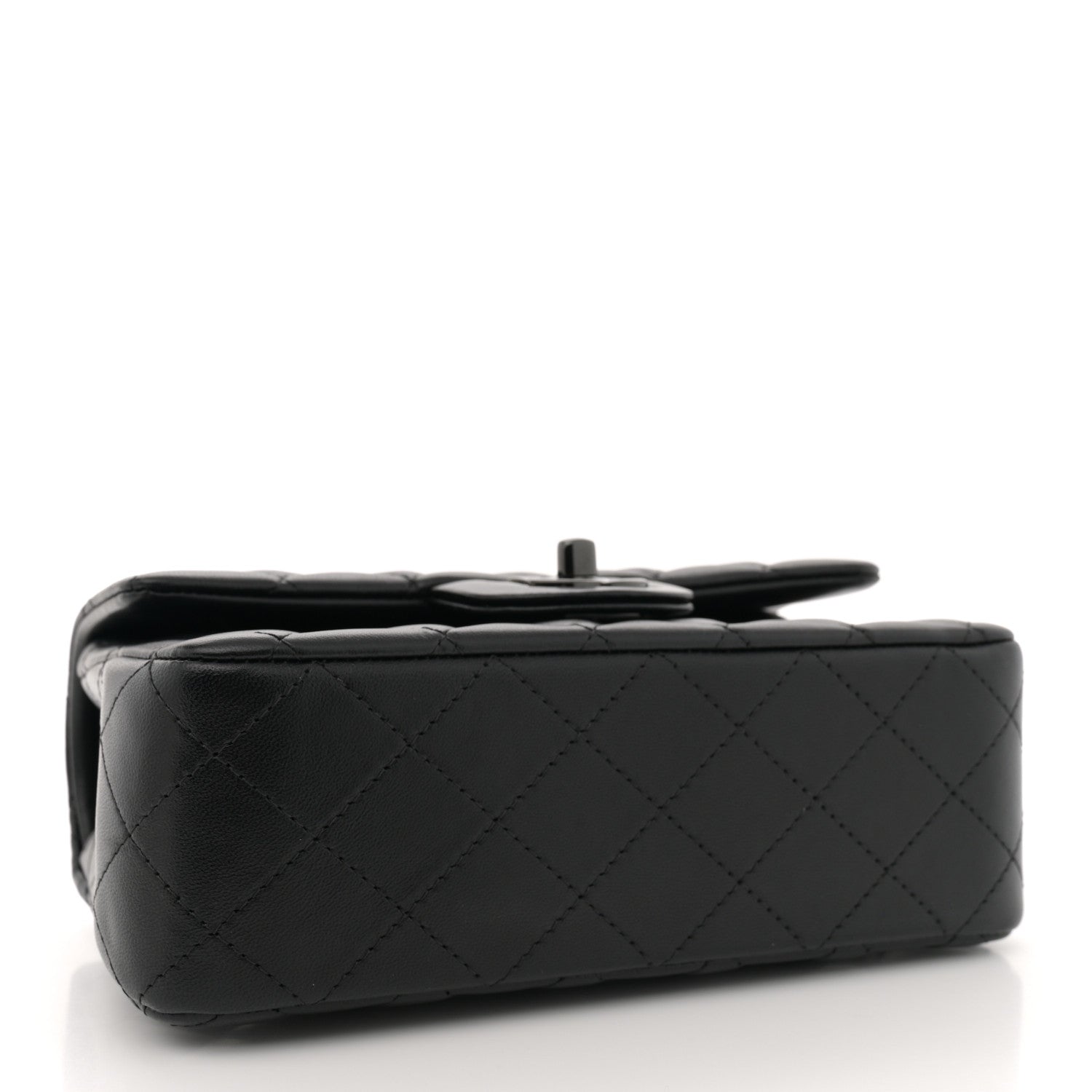 Chanel Lambskin Quilted Mini Top Handle Rectangular Flap So Black 4 of 11