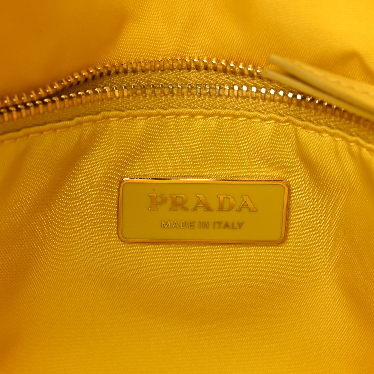 Prada Tessuto Nylon Chain Tote Giallo 6 of 9
