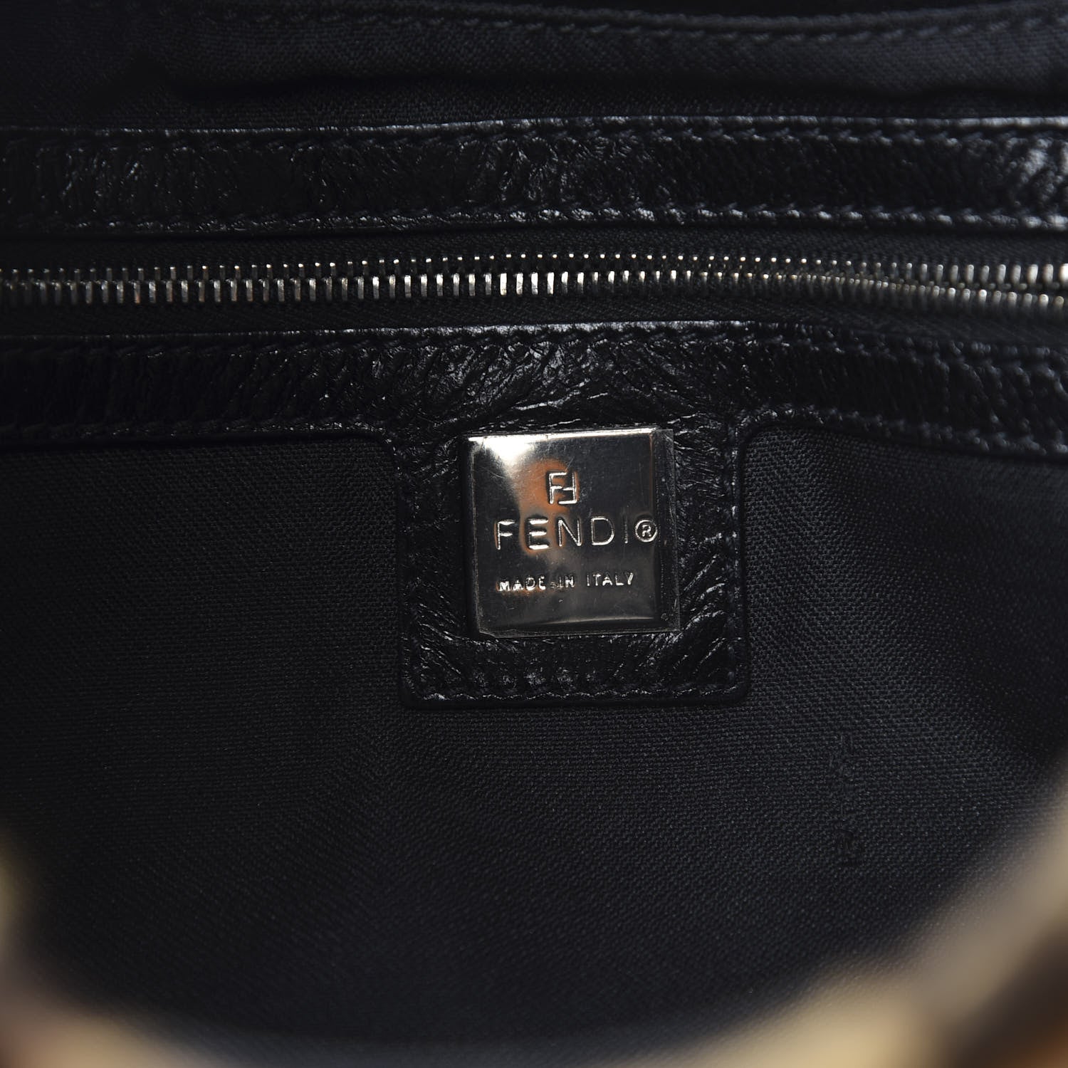 Fendi Calf Hair Leopard Print Shoulder Bag Brown Black 6 of 11