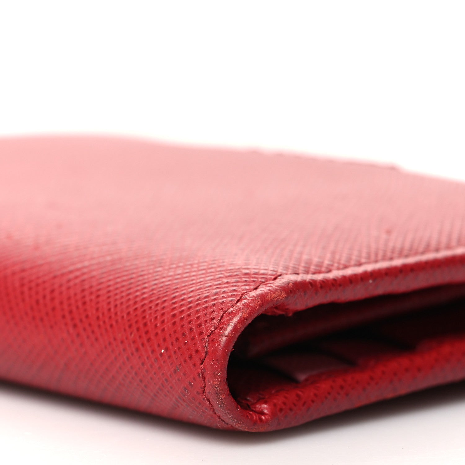 Prada Saffiano Zip Top Compact Wallet Fuoco 9 of 14