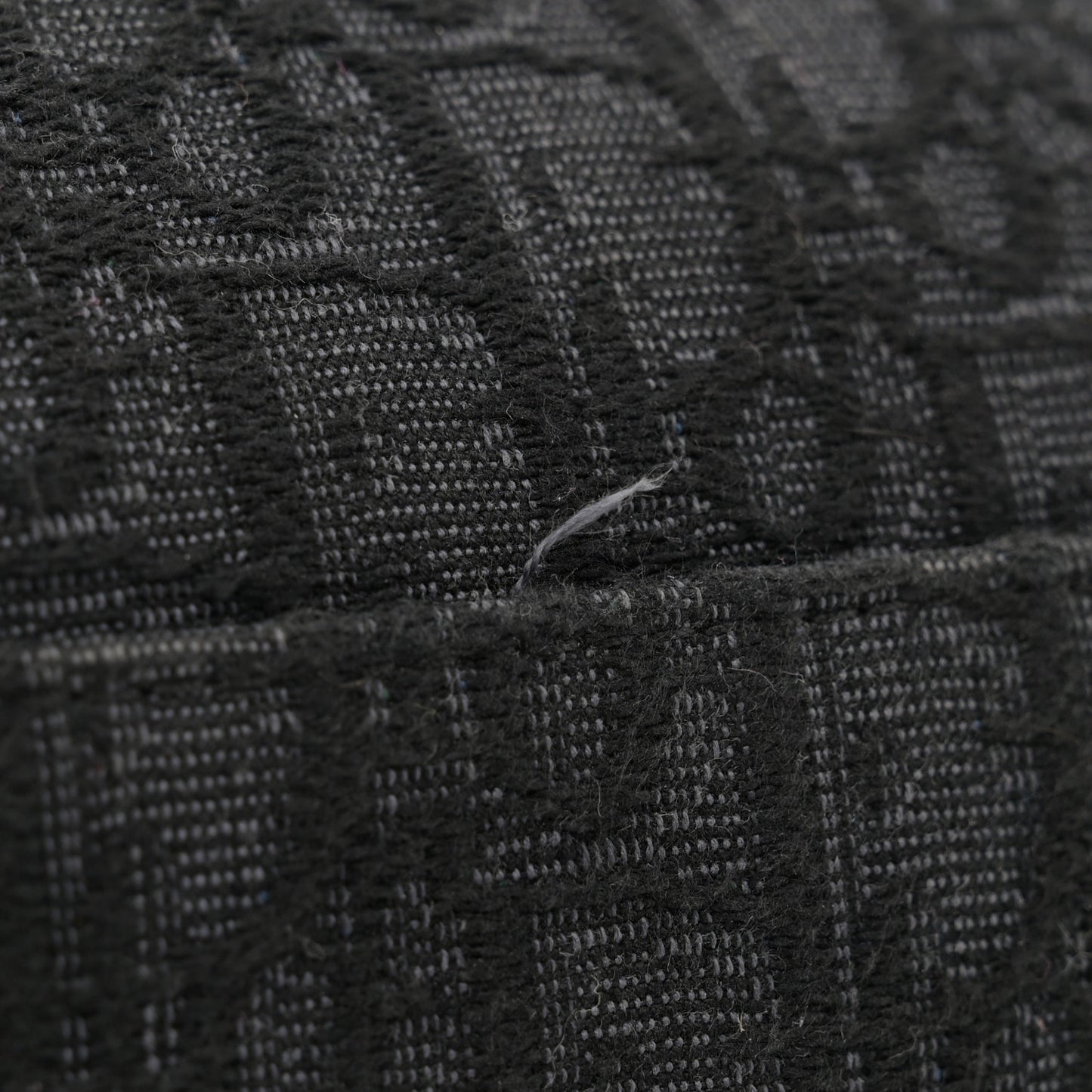Oblique Jacquard Grained Calfskin Saddle Backpack With Flap Black