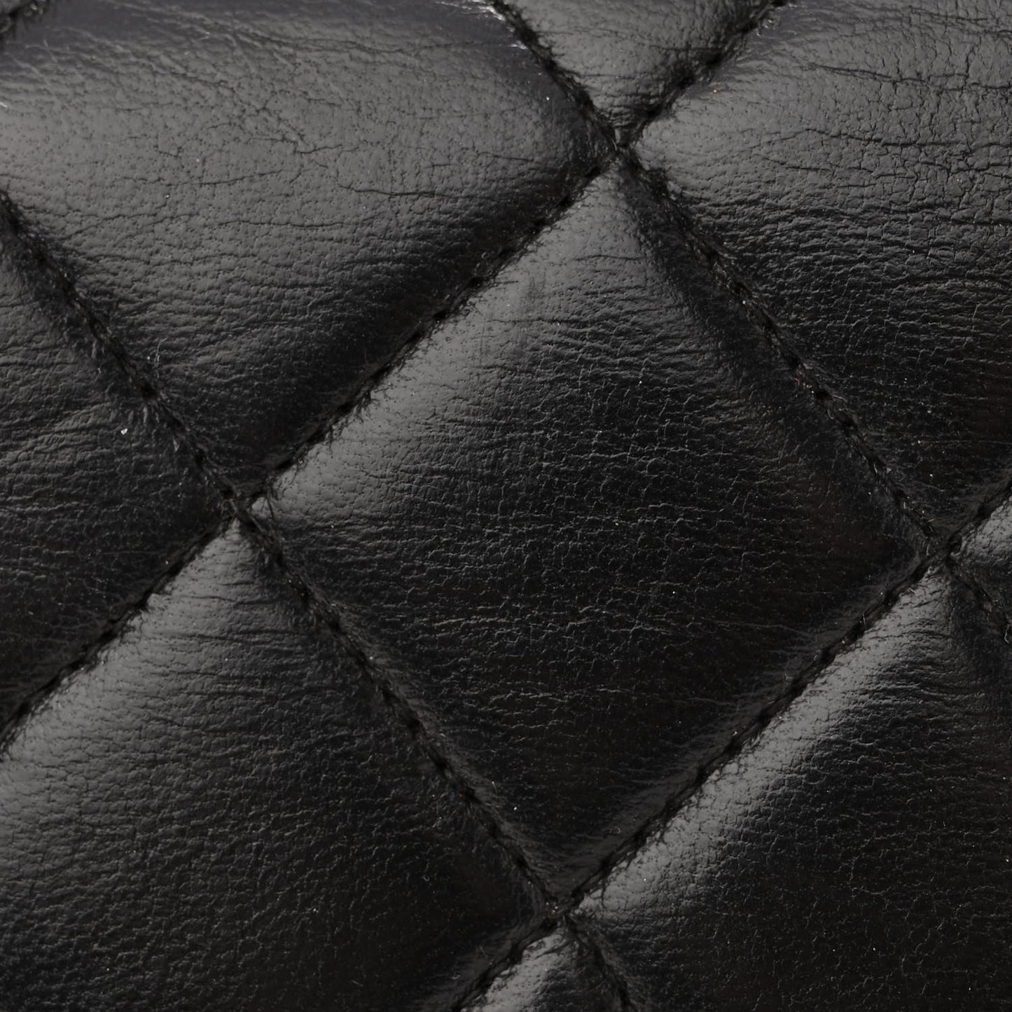 Lambskin Quilted CC Flap Shoulder Bag Black