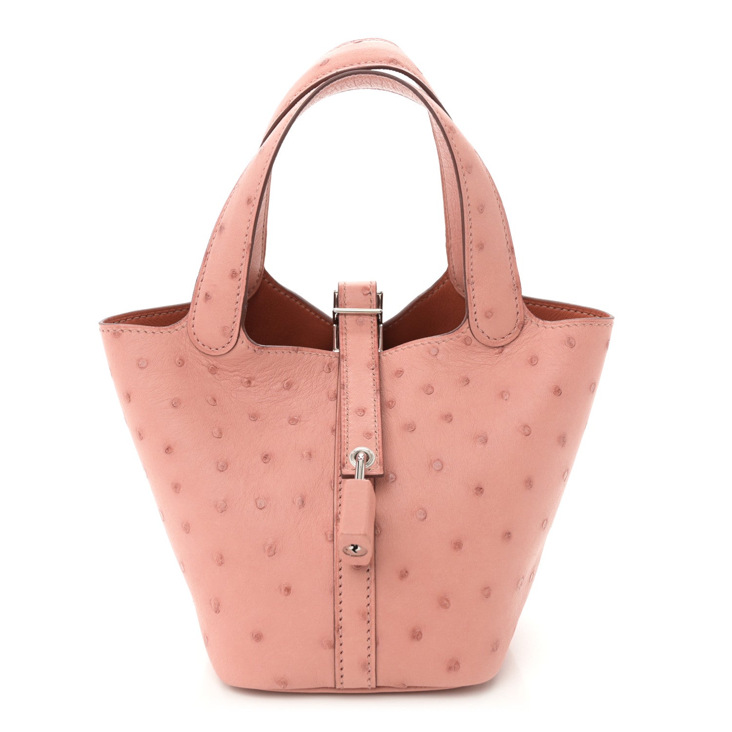 Hermes Ostrich Micro Picotin Lock Terre Cuite 1753621 – FASHIONPHILE