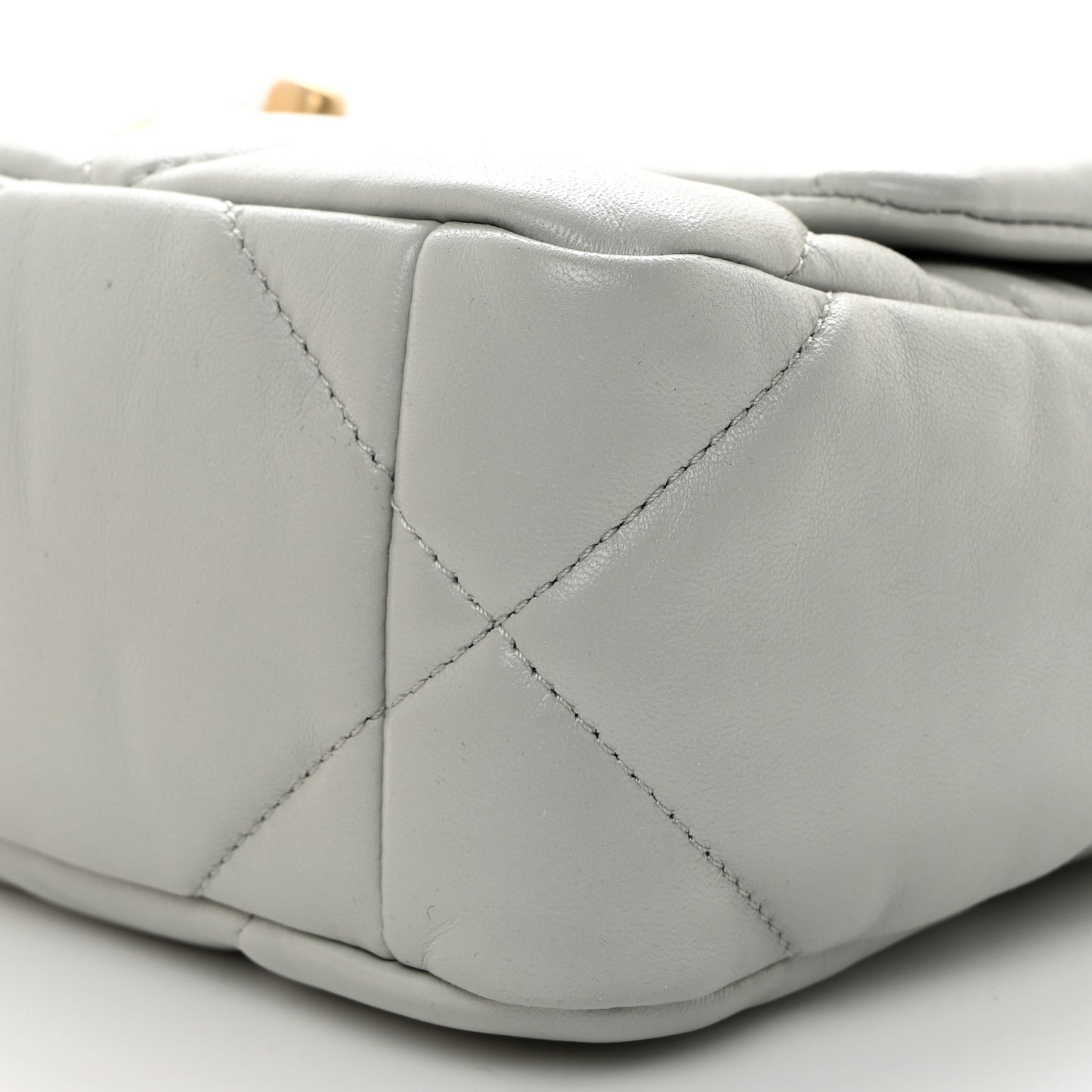 Lambskin Quilted Medium Chanel 19 Flap Light Blue