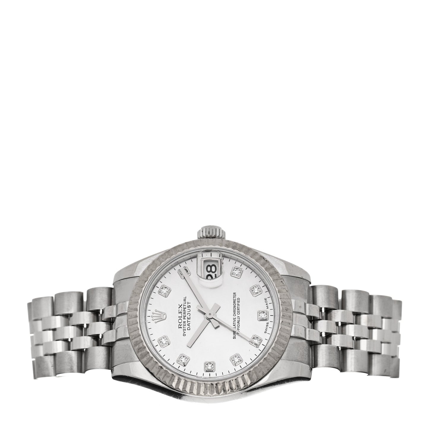 Stainless Steel 18K White Gold Diamond Mother of Pearl 31mm Oyster Perpetual Datejust Watch 178274