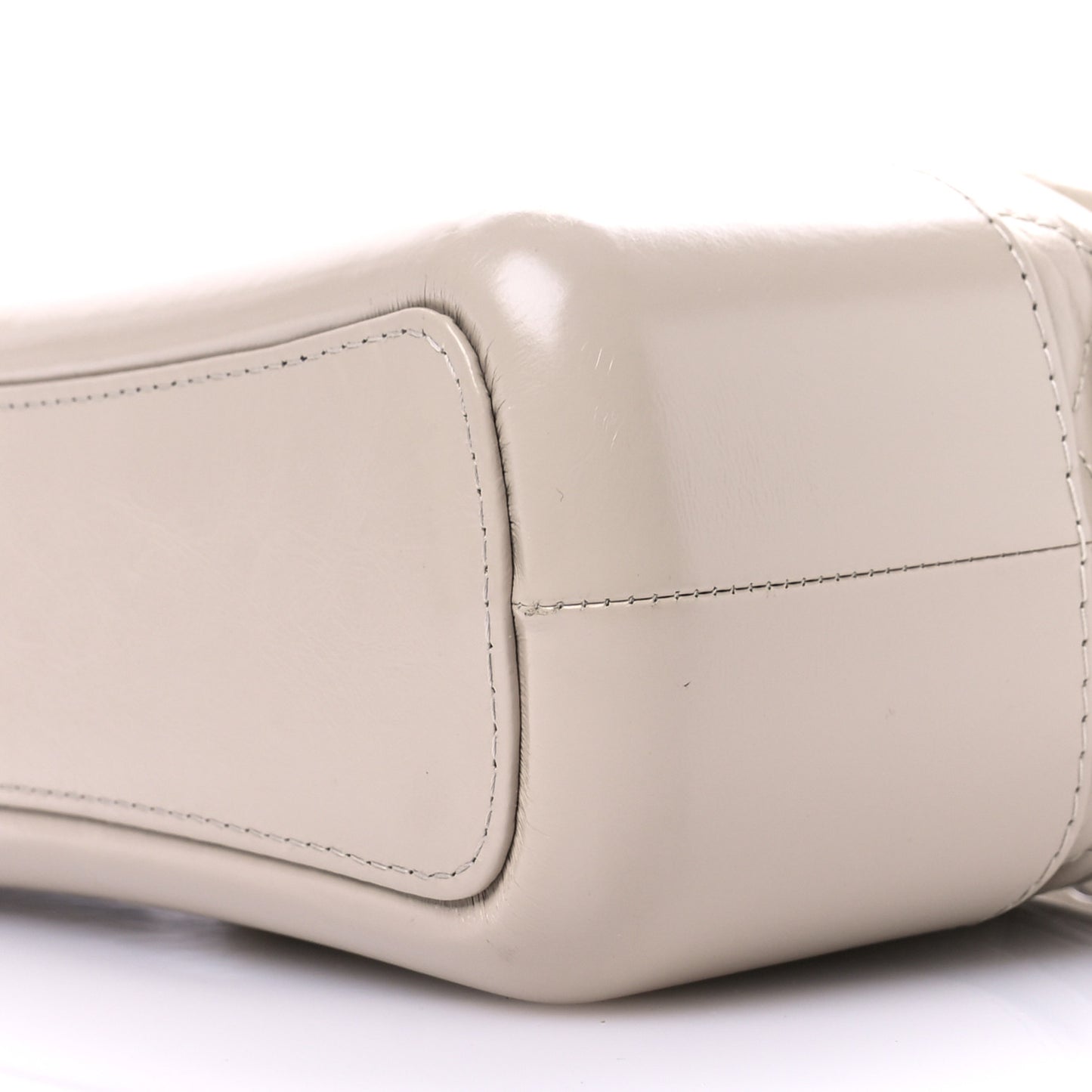 Aged Calfskin Quilted Medium Gabrielle Hobo Beige