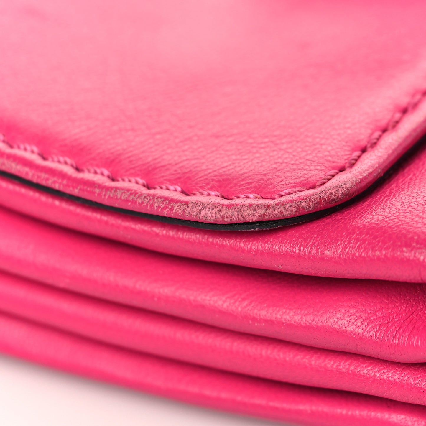 Calfskin Va Va Voom Shoulder Bag Pop Fuxia