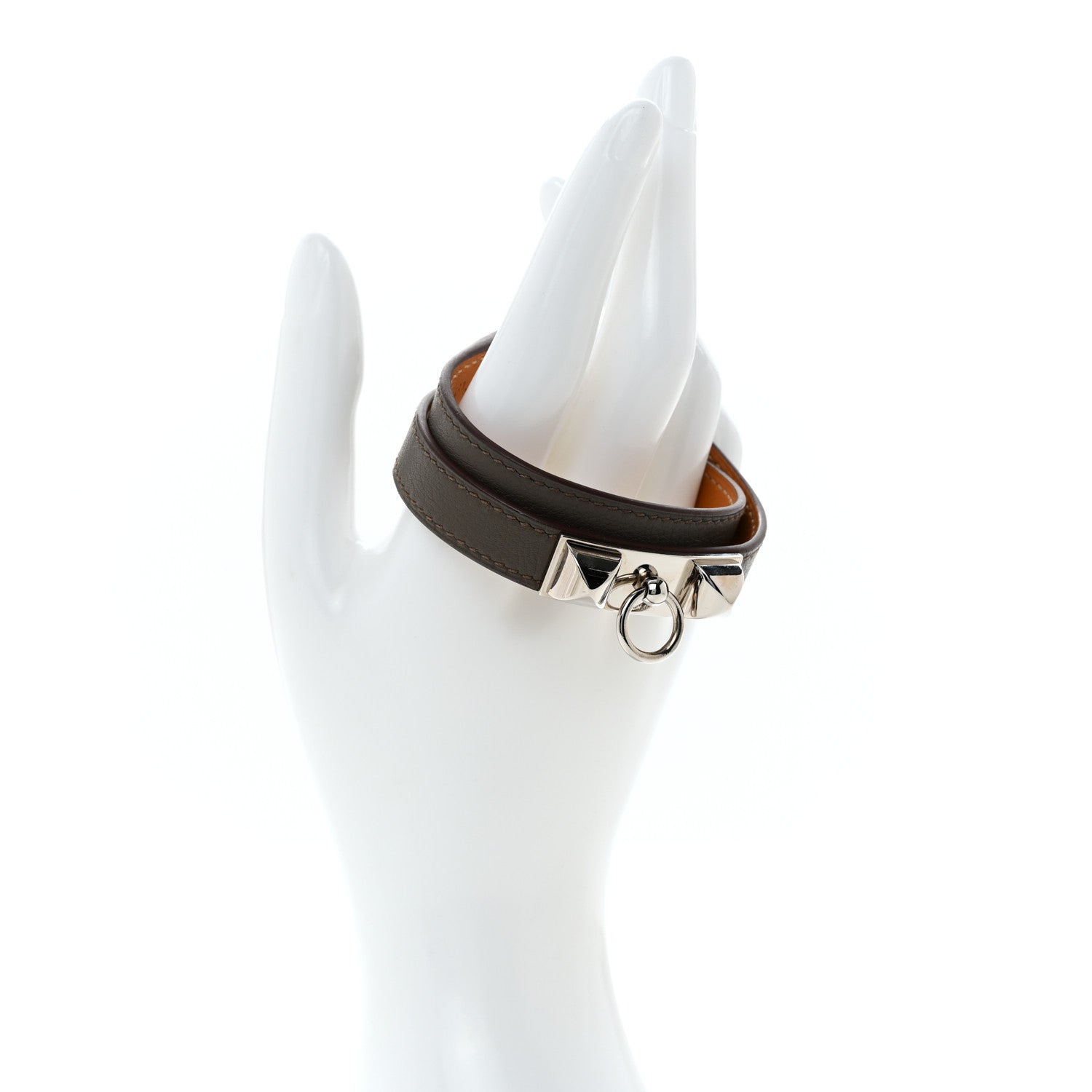 Hermes Swift Rivale Double Tour Bracelet M Etain 2 of 6