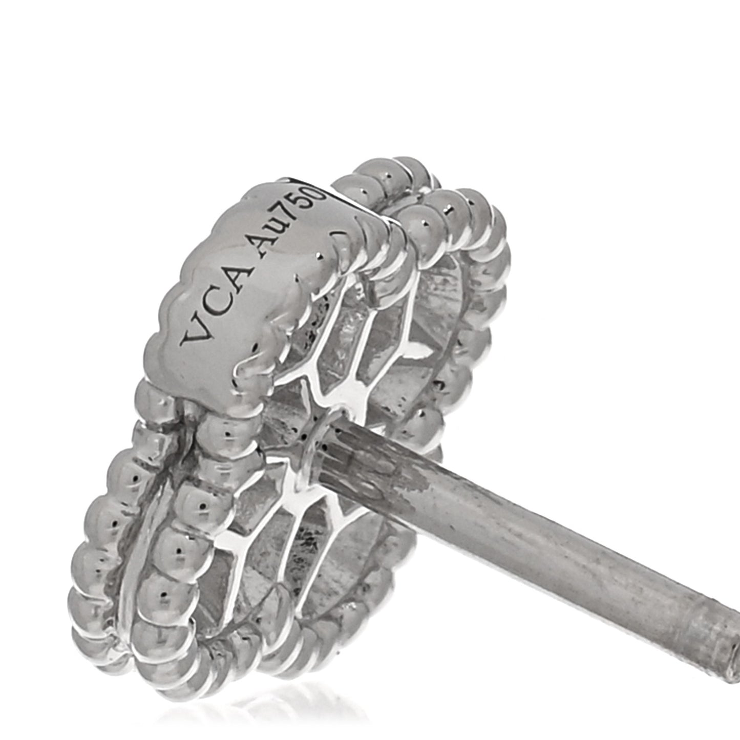 18K White Gold Diamond Sweet Alhambra Earrings