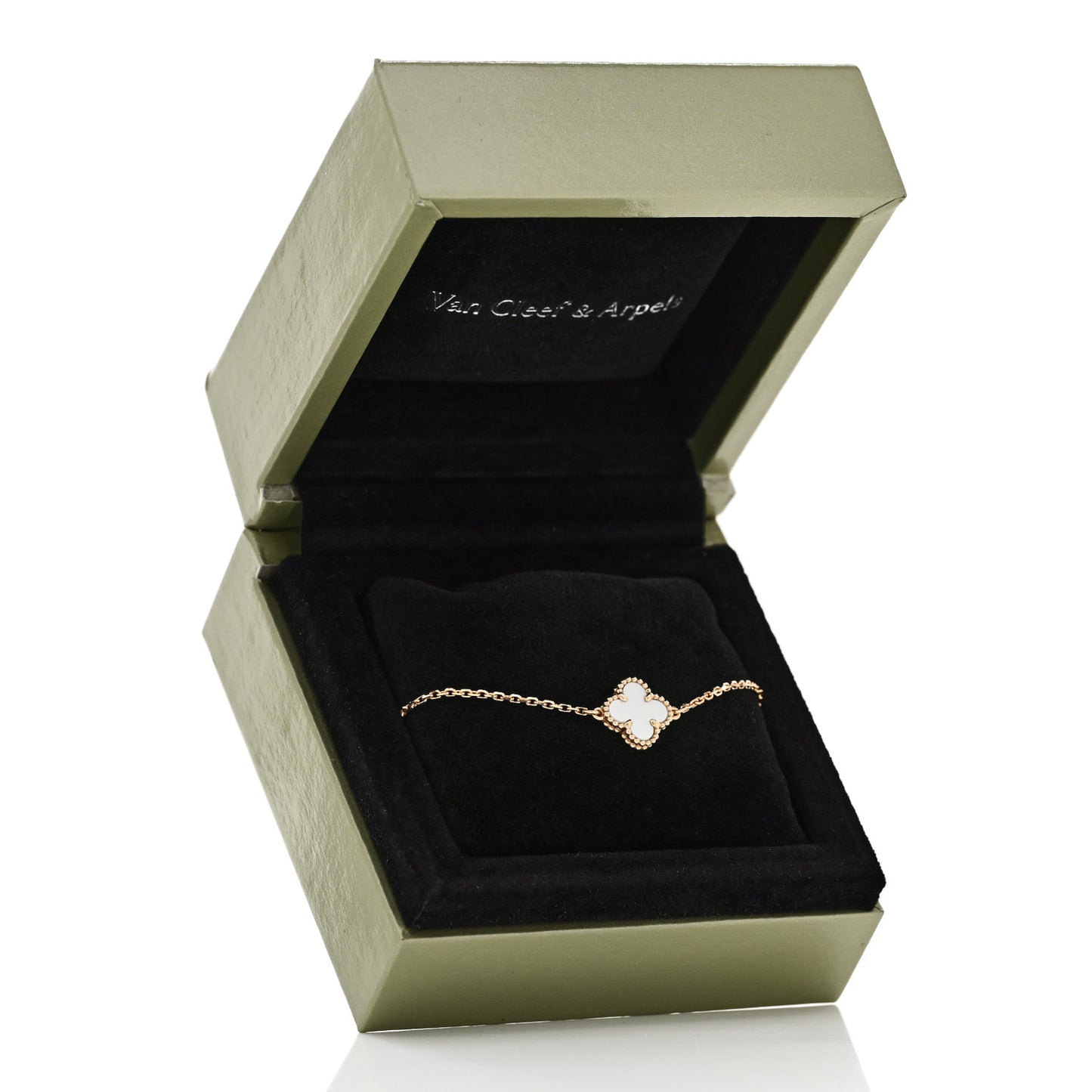 18K Yellow Gold Mother of Pearl Sweet Alhambra Bracelet