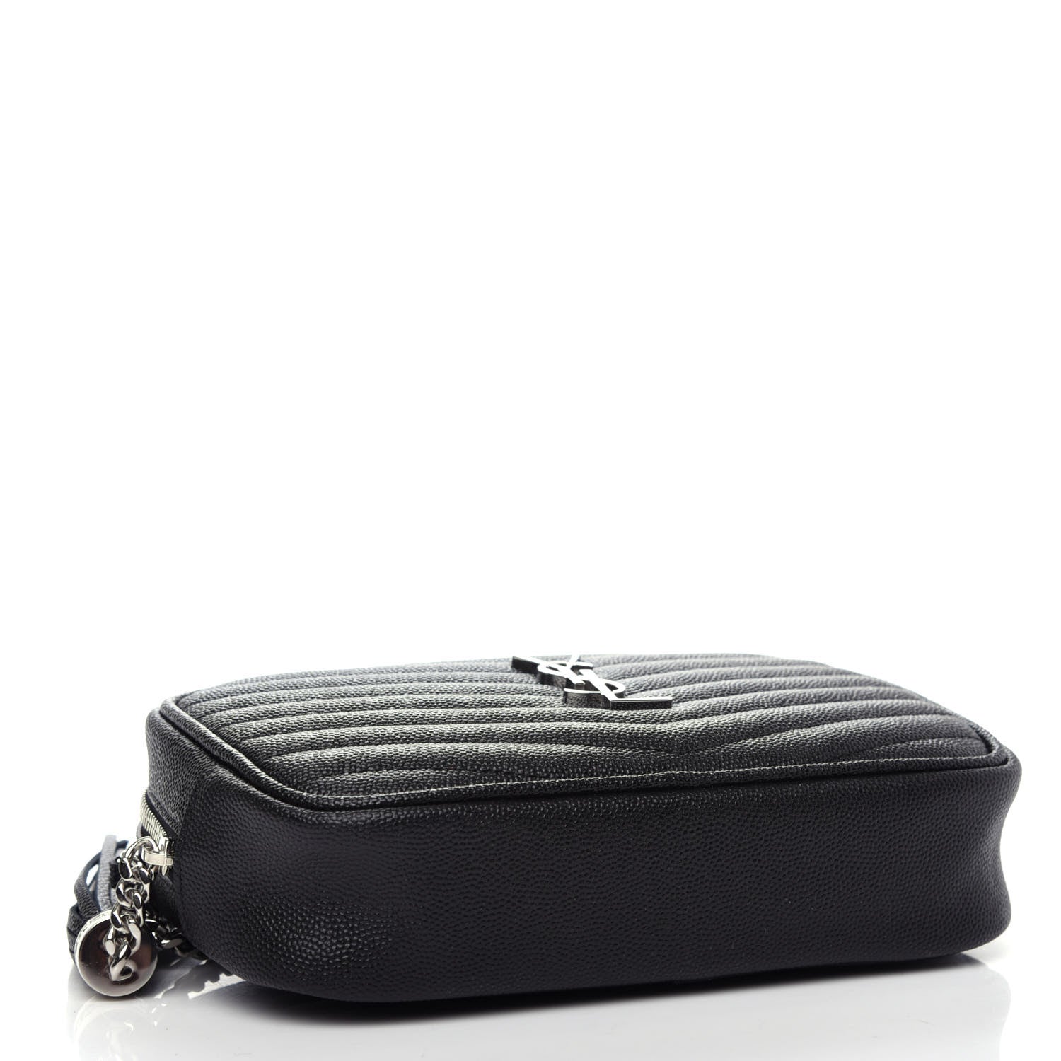 Saint Laurent Grain De Poudre Matelasse Monogram Mini Lou Camera Bag Black 4 of 10