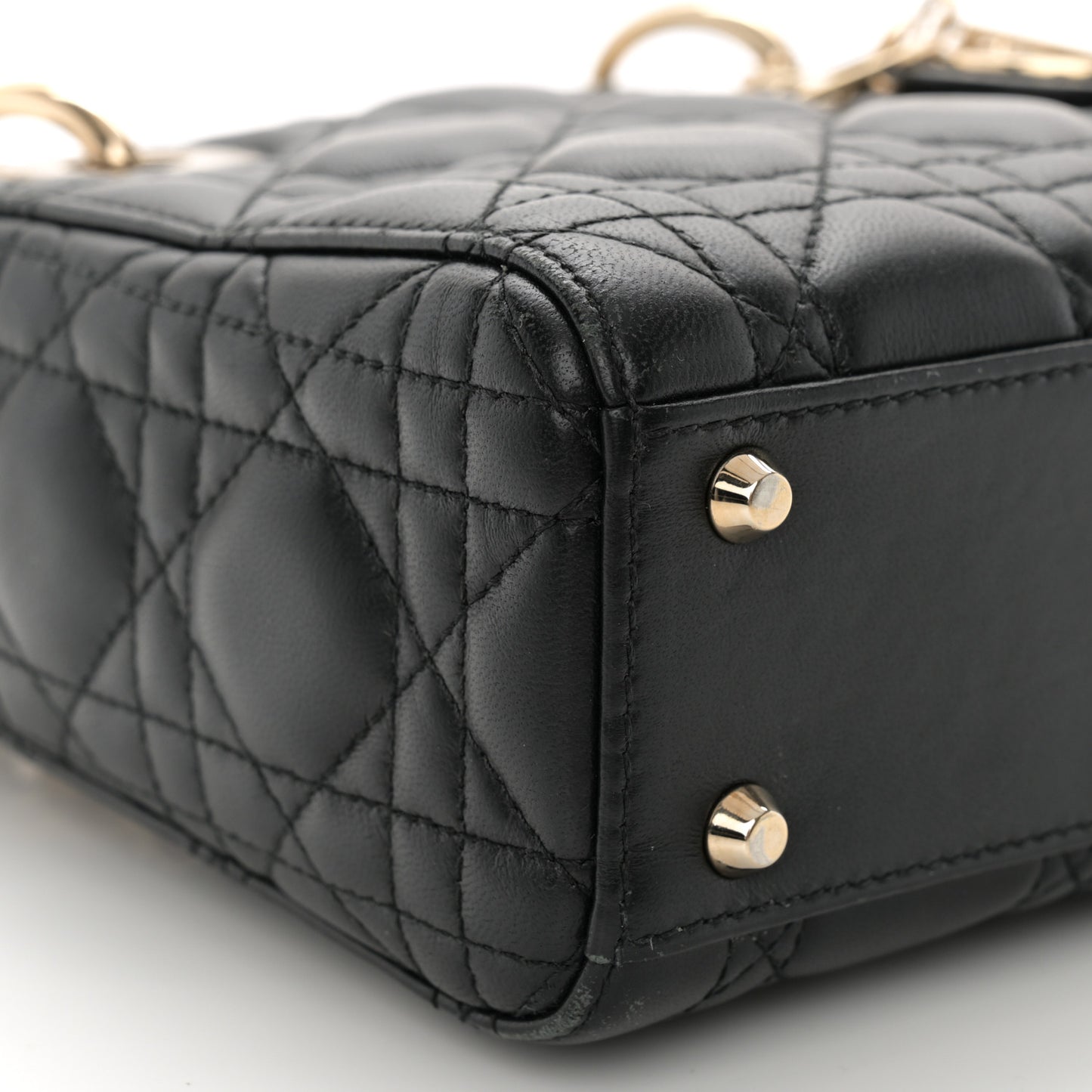 Lambskin Cannage Mini Lady Dior Black