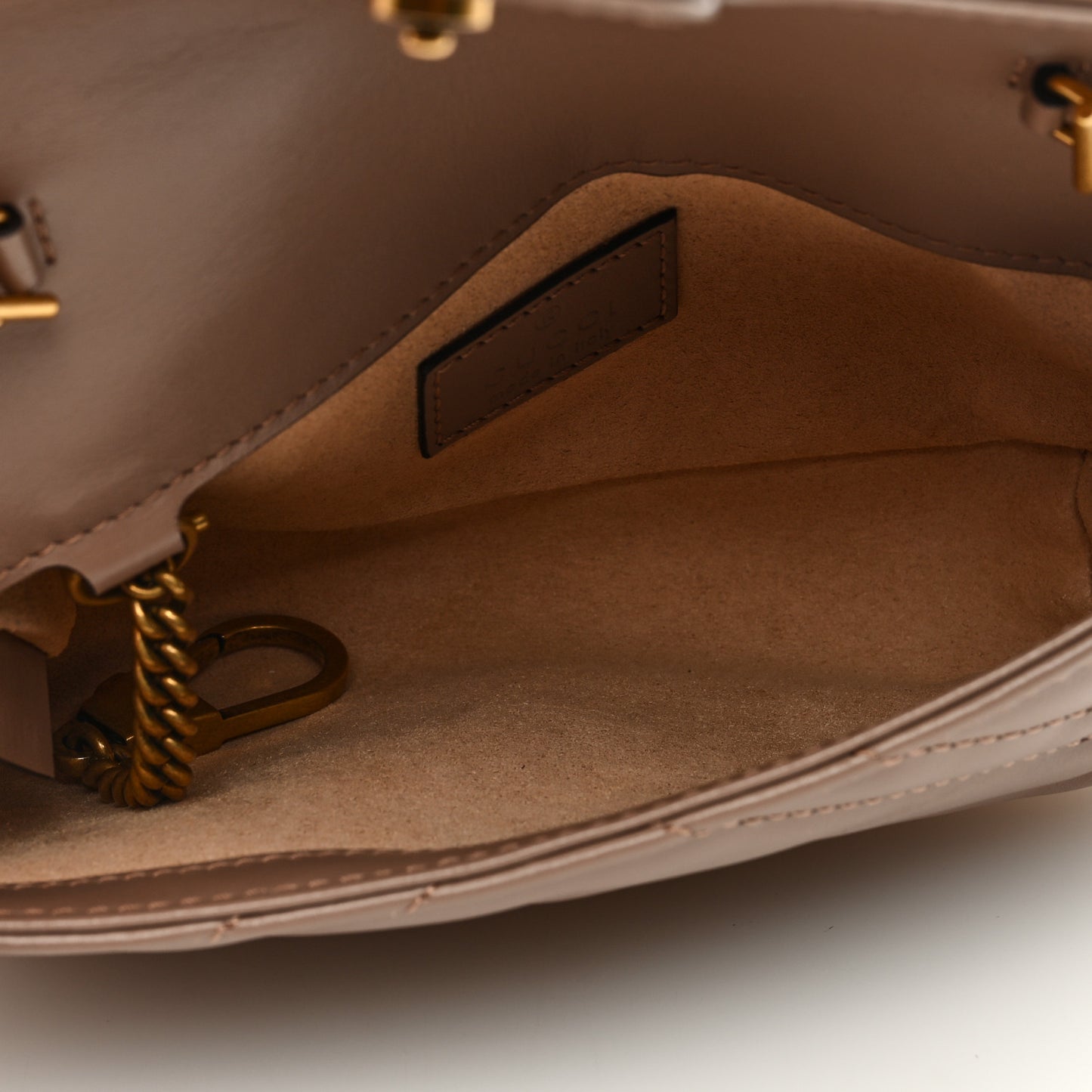 Calfskin Matelasse Super Mini GG Marmont Shoulder Bag Porcelain Rose
