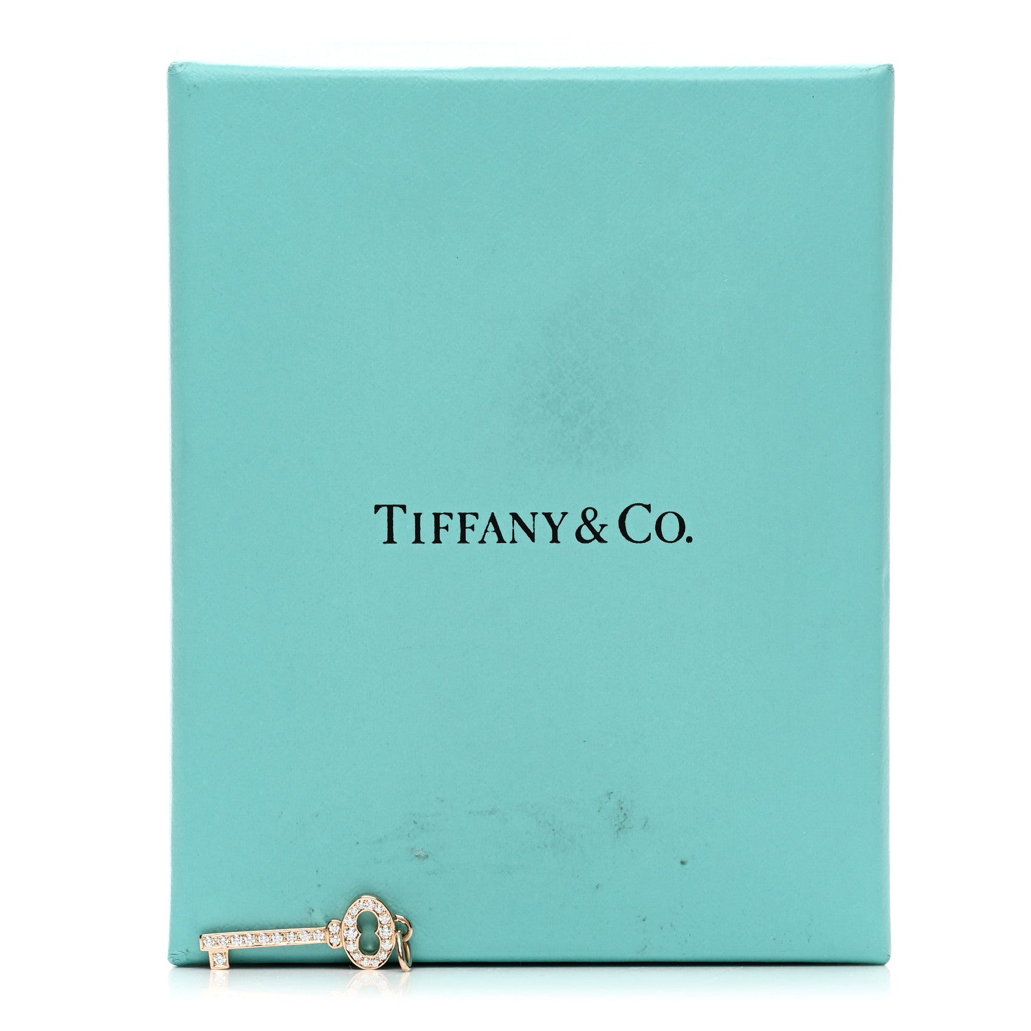 Tiffany 18K Rose Gold Diamond Mini Vintage Oval Key Pendant 4 of 4
