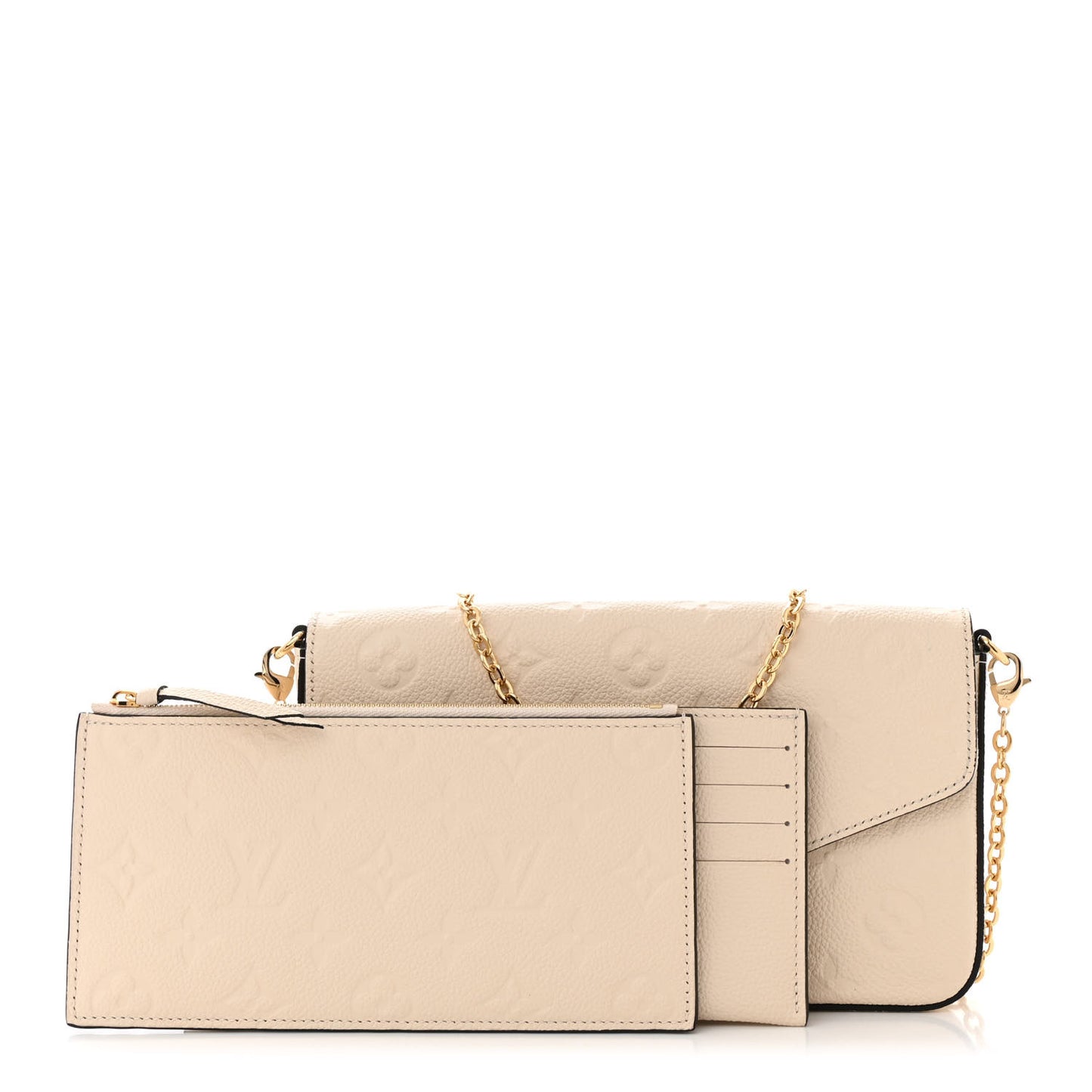 Empreinte Pochette Felicie Chain Wallet Cream