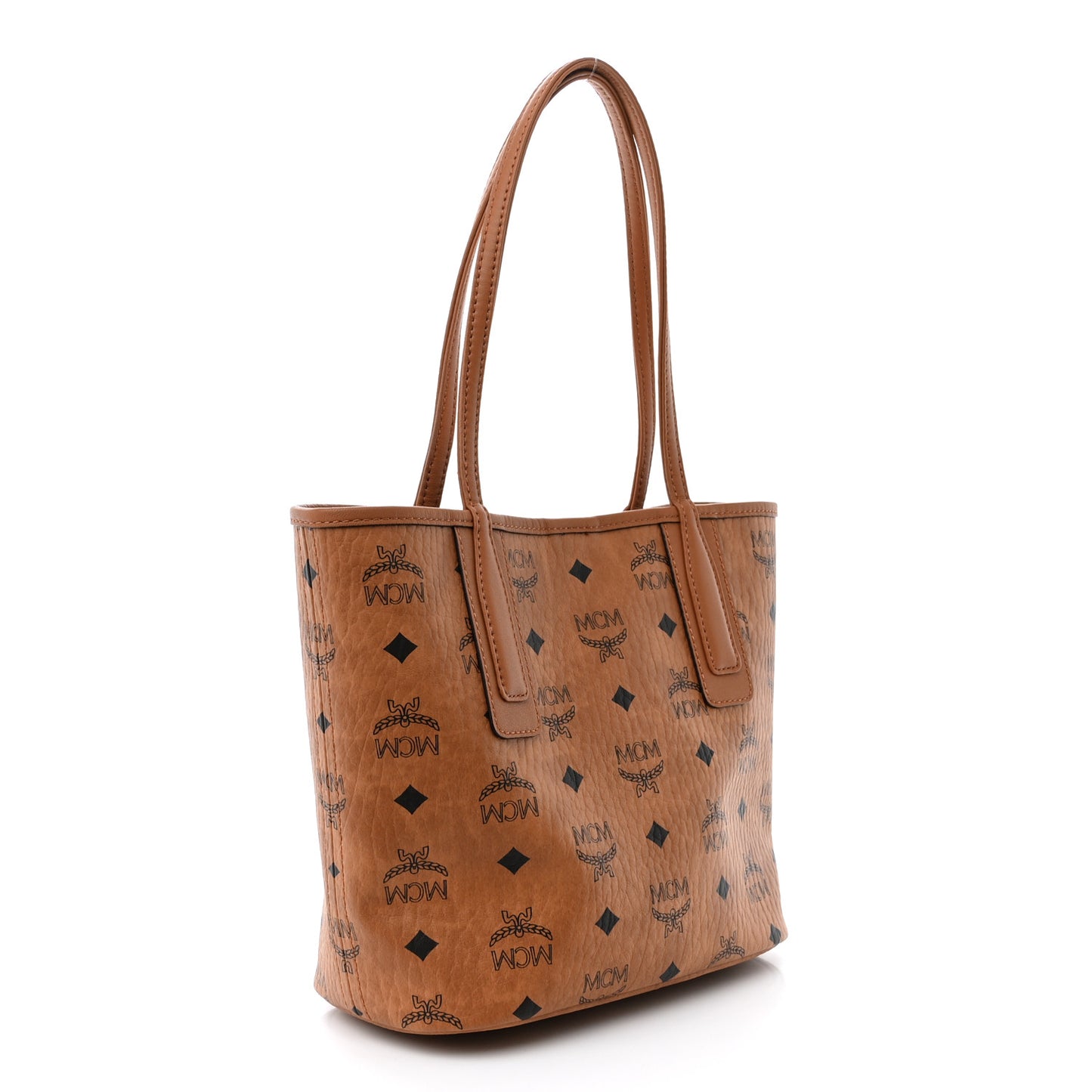 Visetos Mini Liz Reversible Shopper Tote Cognac