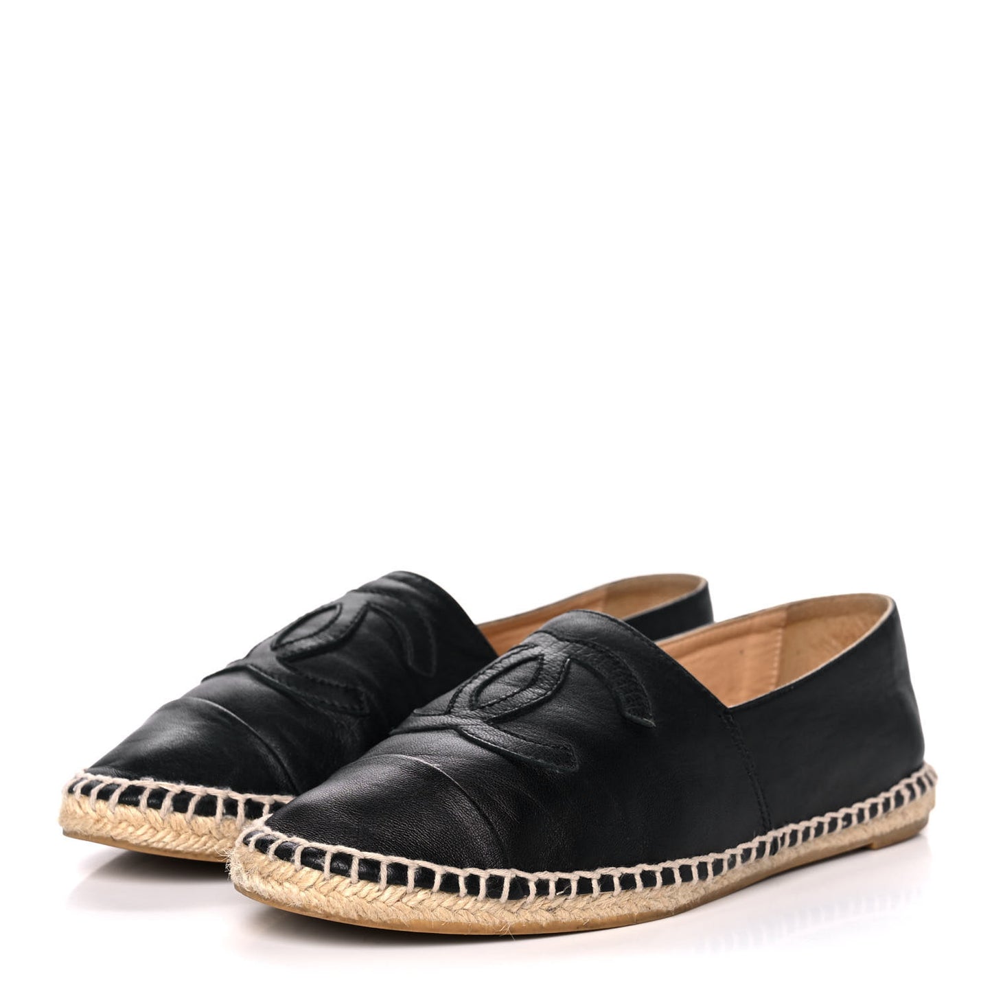 Lambskin CC Espadrilles 37 Black