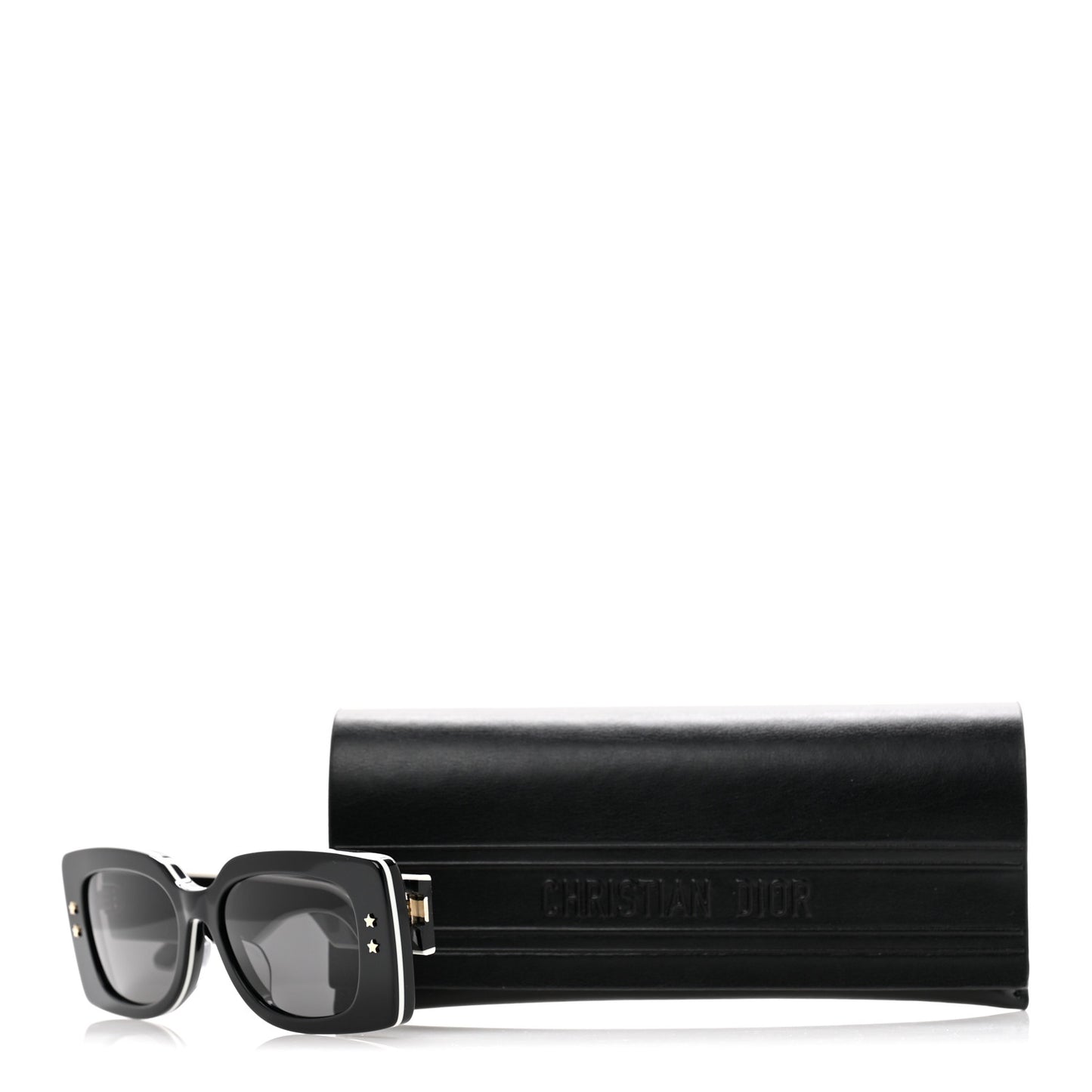Diorpacific S1U Square Sunglasses Black White